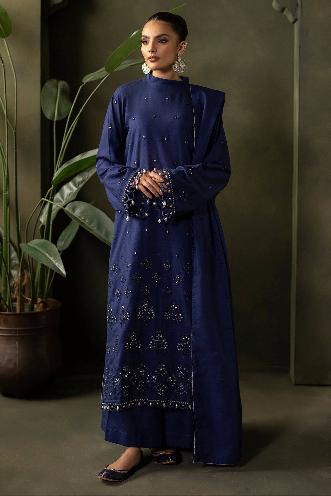 Zellbury | Unstitched 3 Piece Khaddar | Embroidered Shirt Shalwar Dupatta - 0322 by Maria Faisal - Registered Vendor of : Zellbury Women - type : Signature Unstitched - 100% original wedding dresses