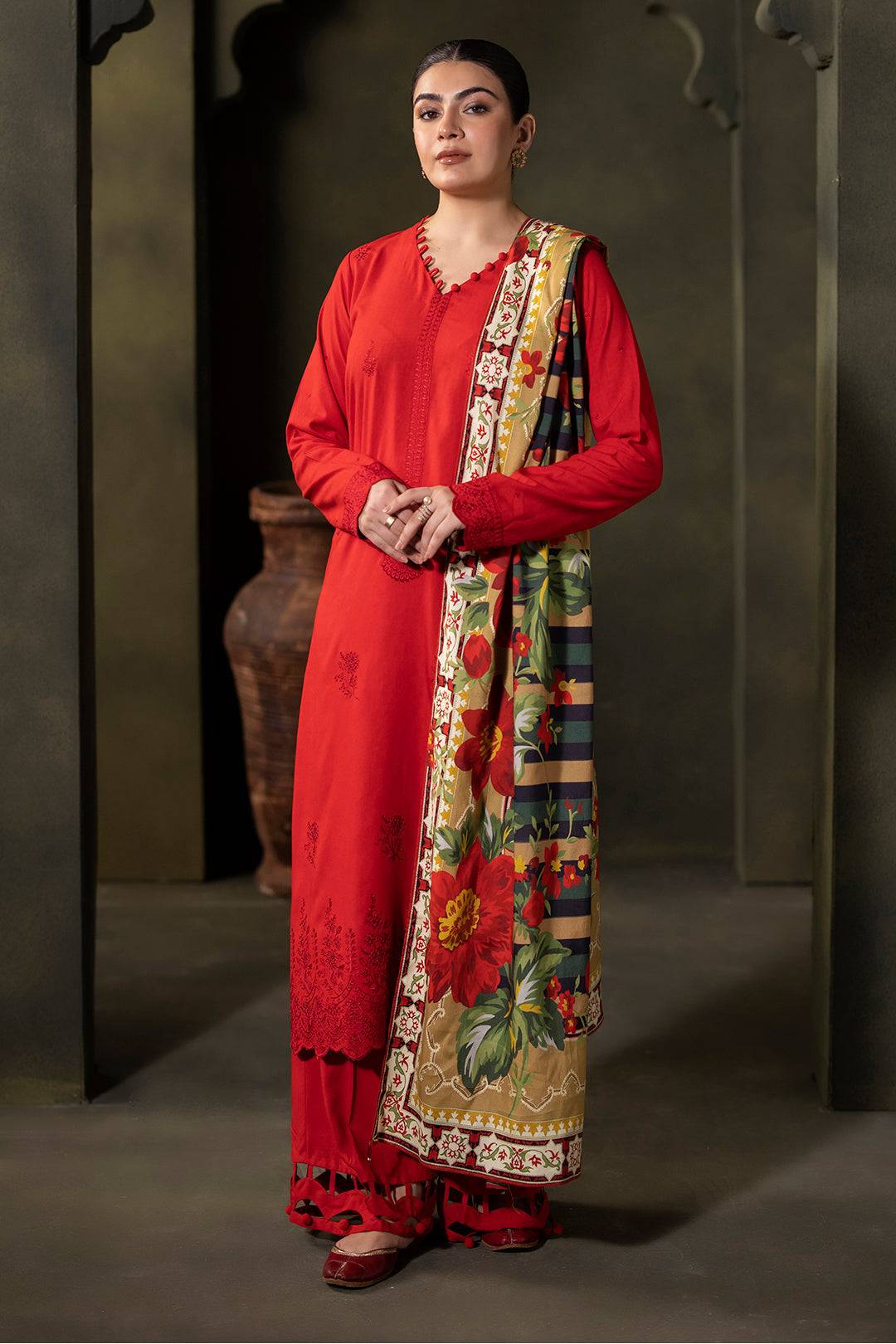 Zellbury | Unstitched 3 Piece Viscose | Embroidered Shirt Shalwar Dupatta - 0324 by Maria Faisal - Registered Vendor of : Zellbury Women - type : Signature Unstitched - 100% original wedding dresses