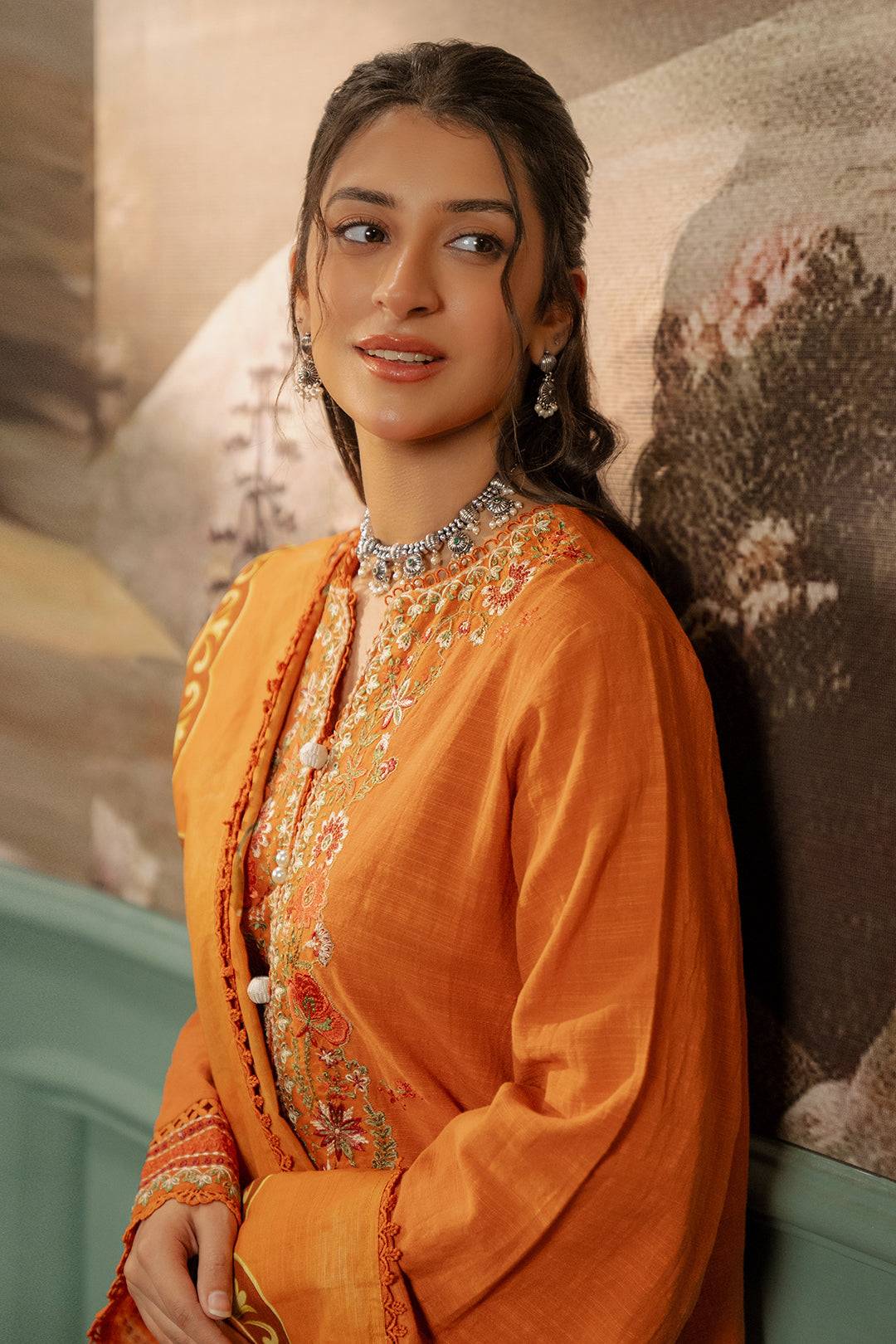 Zellbury | Unstitched 3 Piece Khaddar | Embroidered Shirt Shalwar Dupatta - 0413 by Maria Faisal - Registered Vendor of : Zellbury Women - type : Signature Unstitched - 100% original wedding dresses