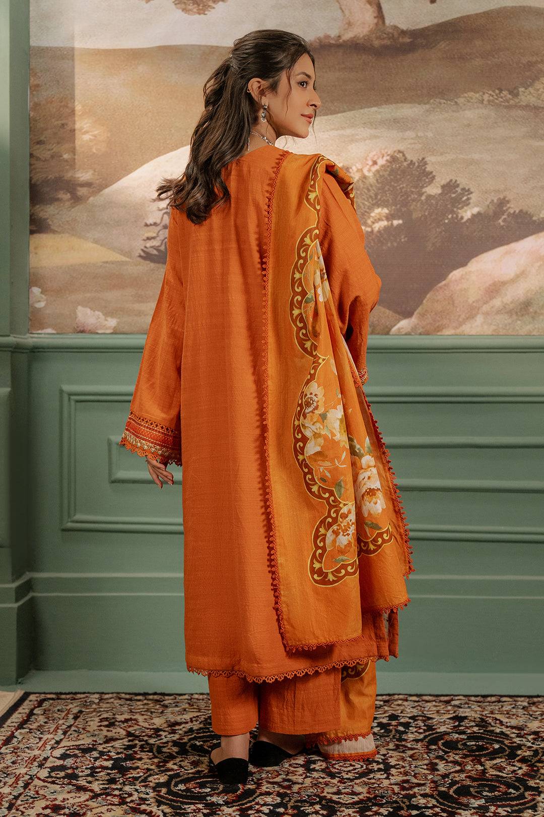 Zellbury | Unstitched 3 Piece Khaddar | Embroidered Shirt Shalwar Dupatta - 0413 by Maria Faisal - Registered Vendor of : Zellbury Women - type : Signature Unstitched - 100% original wedding dresses