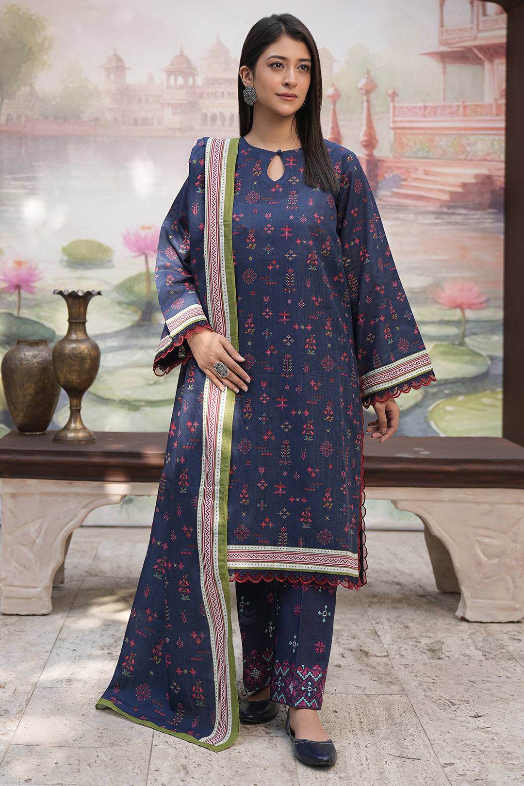 Zellbury | Unstitched 3 Piece Khaddar | Embroidered Shirt Shalwar Dupatta - 0478 by Maria Faisal - Registered Vendor of : Zellbury Women - type : Essential Unstitched - 100% original wedding dresses