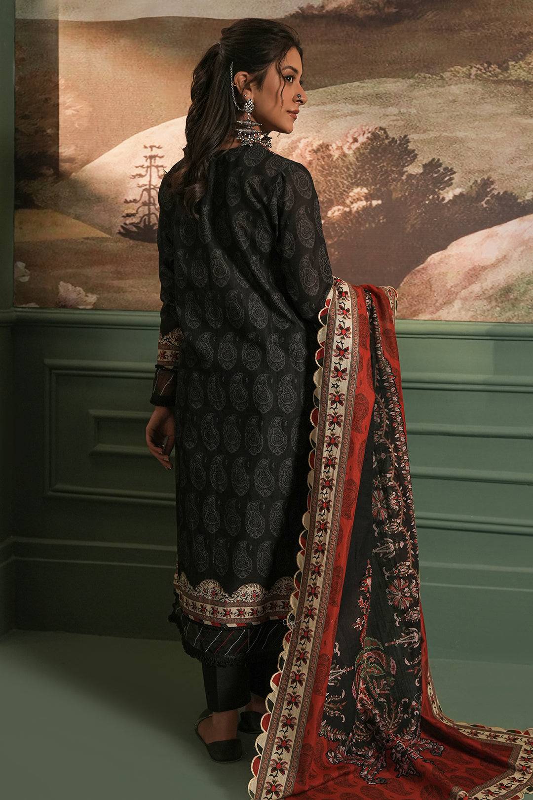 Zellbury | Unstitched 3 Piece Khaddar | Embroidered Shirt Shalwar Dupatta - 0480 by Maria Faisal - Registered Vendor of : Zellbury Women - type : Essential Unstitched - 100% original wedding dresses