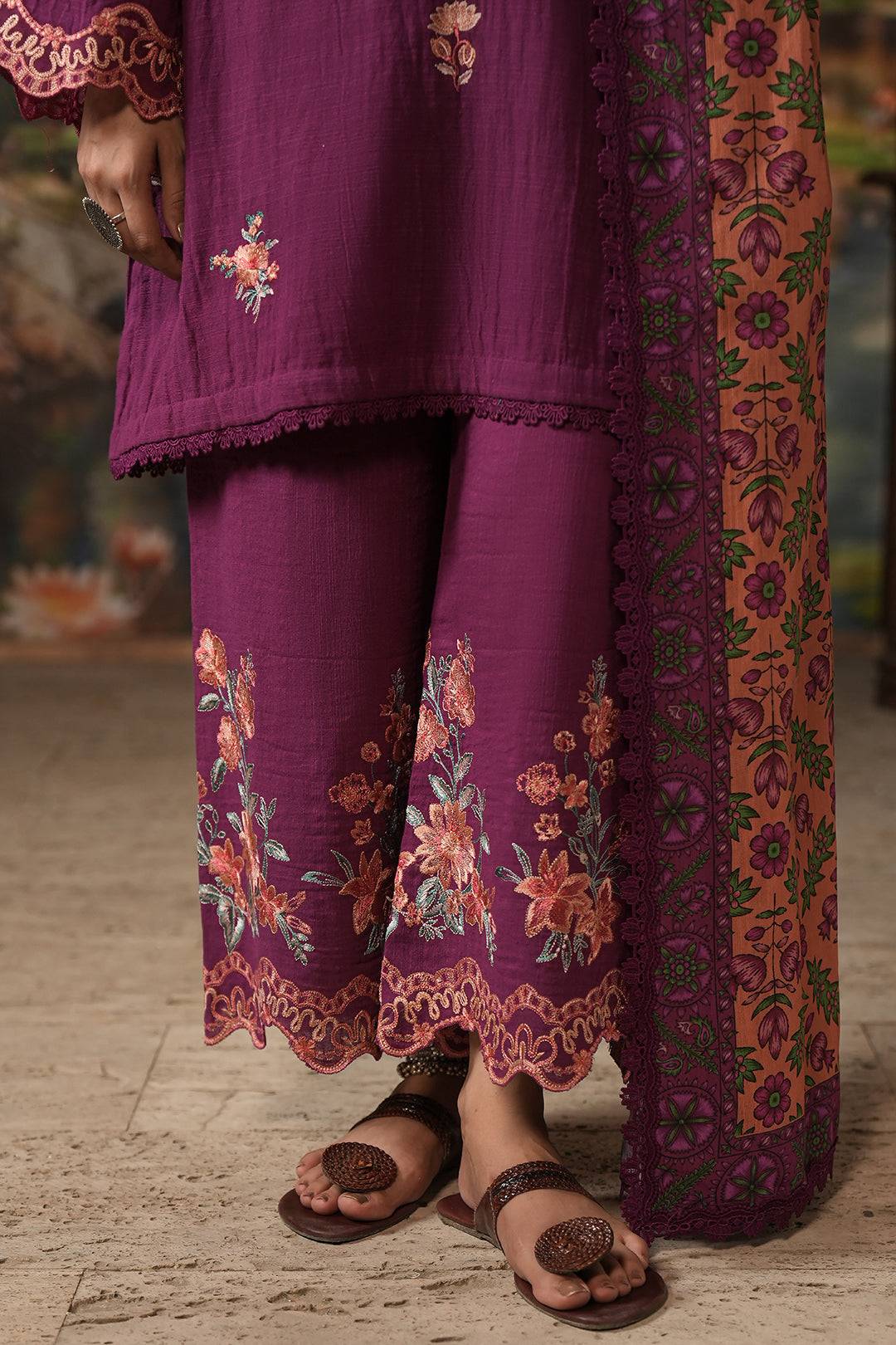 Zellbury | Unstitched 3 Piece Khaddar | Embroidered Shirt Shalwar Dupatta - 0487 by Maria Faisal - Registered Vendor of : Zellbury Women - type : Signature Unstitched - 100% original wedding dresses