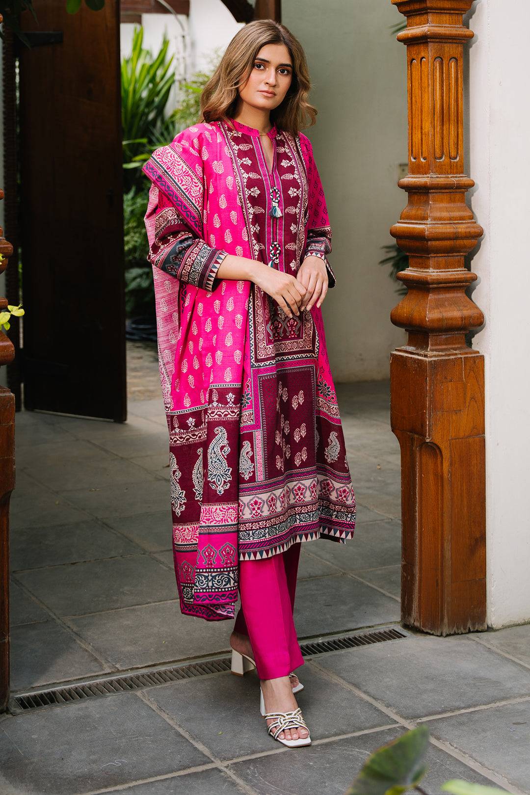 Zellbury | Unstitched 3 Piece Khaddar | Shirt Shalwar Dupatta - 0184 by Maria Faisal - Registered Vendor of : Zellbury Women - type : Essential Unstitched - 100% original wedding dresses