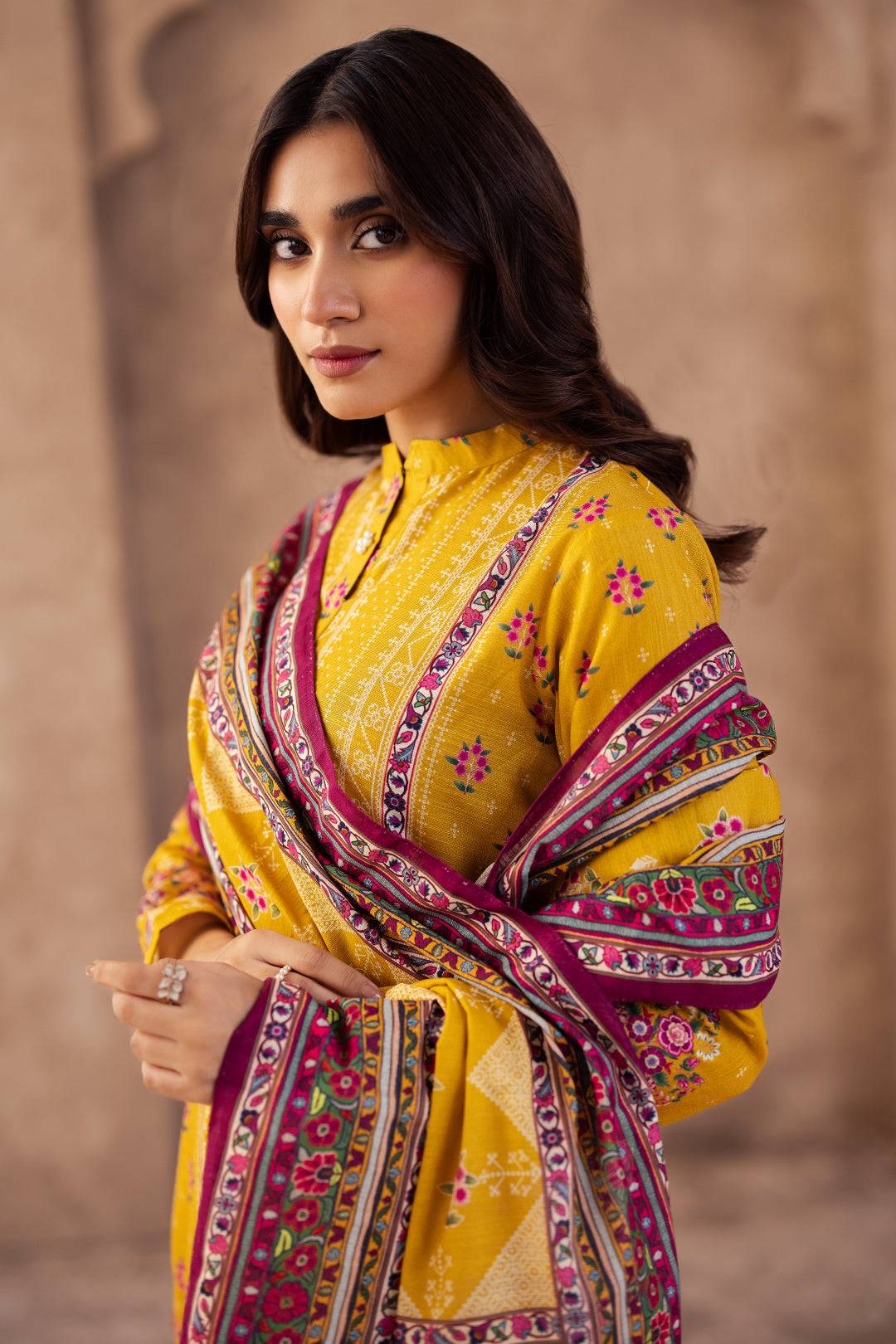 Zellbury | Unstitched 3 Piece Khaddar | Shirt Shalwar Dupatta - 0186 by Maria Faisal - Registered Vendor of : Zellbury Women - type : Essential Unstitched - 100% original wedding dresses