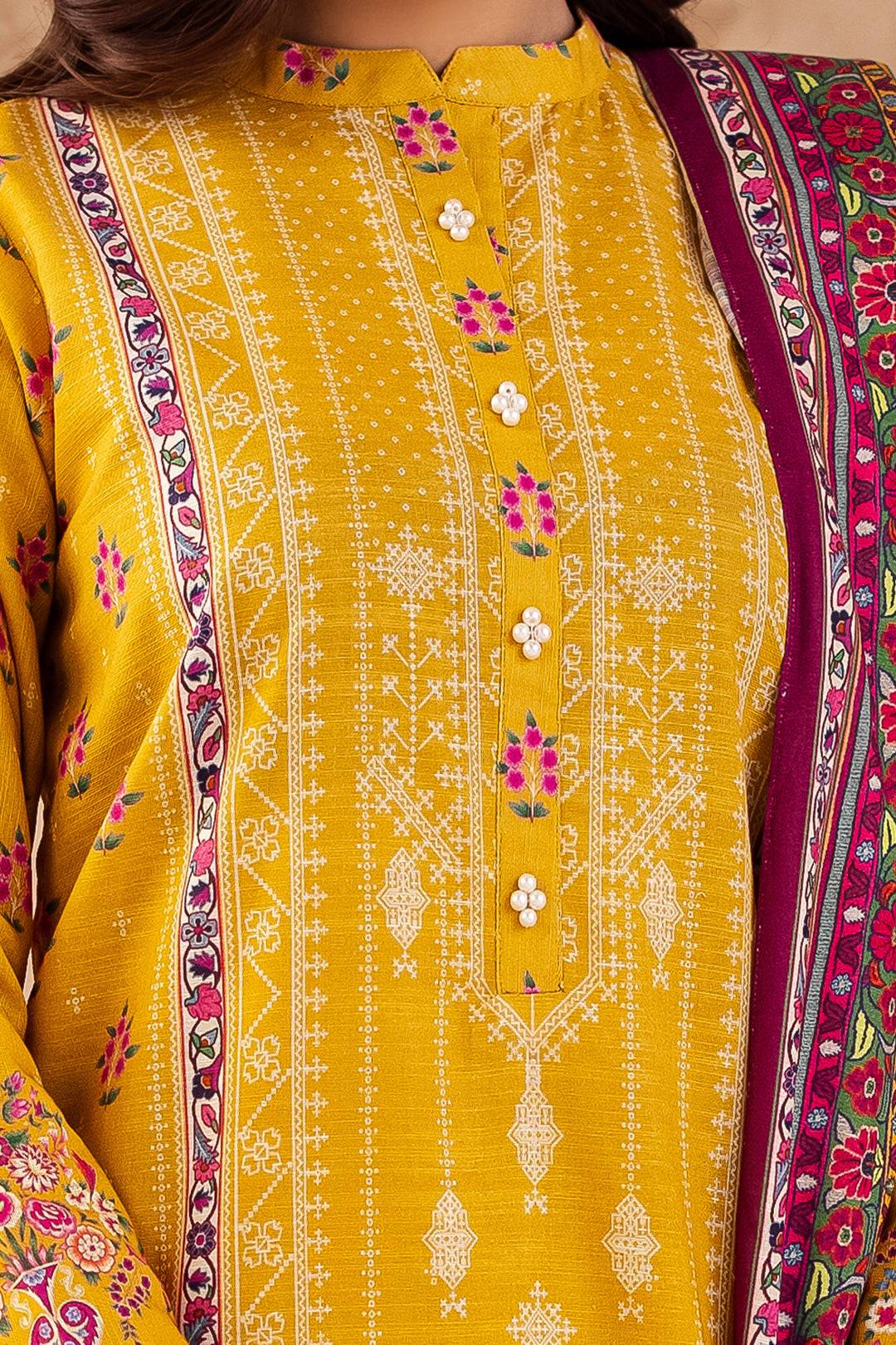 Zellbury | Unstitched 3 Piece Khaddar | Shirt Shalwar Dupatta - 0186 by Maria Faisal - Registered Vendor of : Zellbury Women - type : Essential Unstitched - 100% original wedding dresses