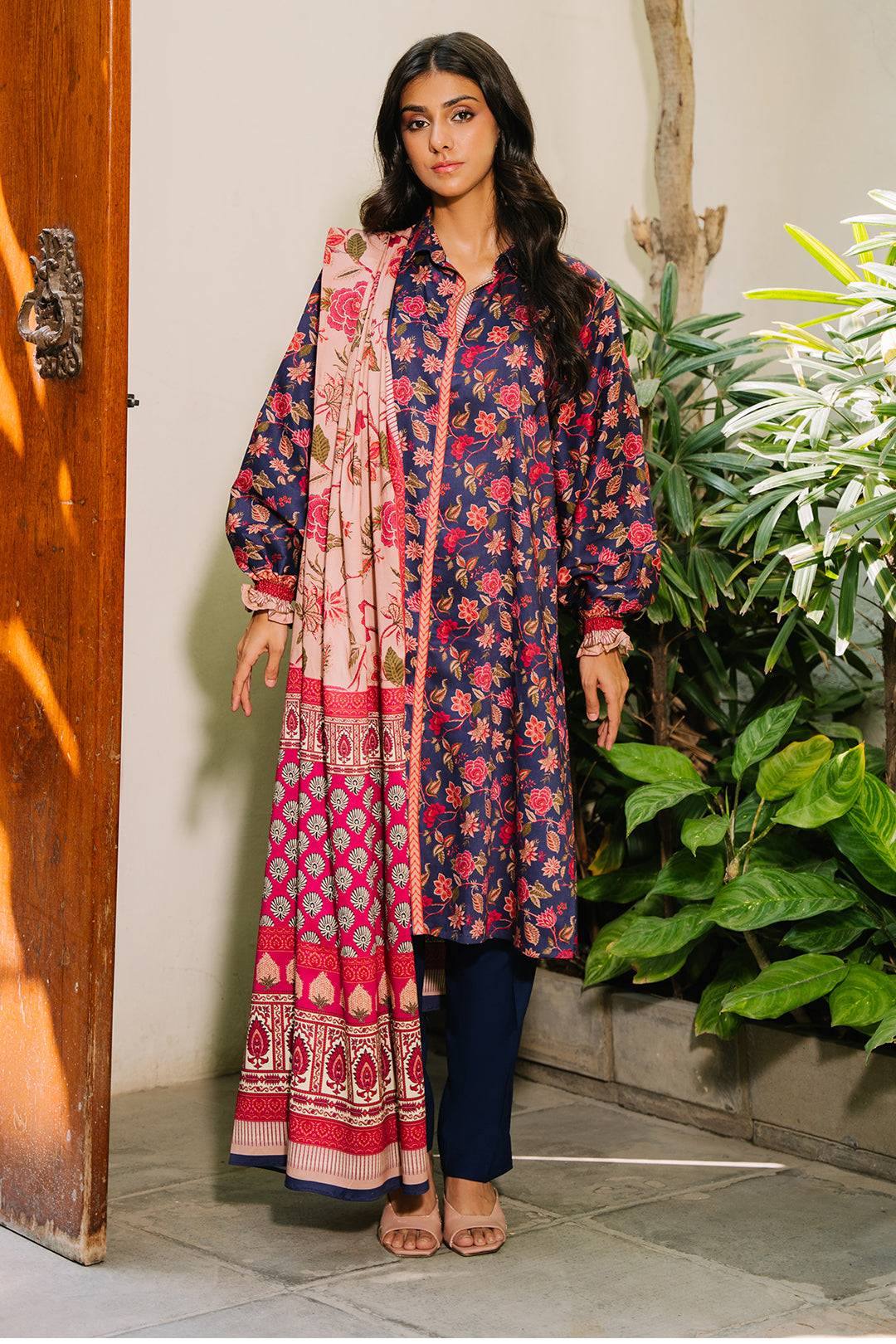 Zellbury | Unstitched 3 Piece Viscose | Shirt Shalwar Dupatta - 0187 by Maria Faisal - Registered Vendor of : Zellbury Women - type : Essential Unstitched - 100% original wedding dresses