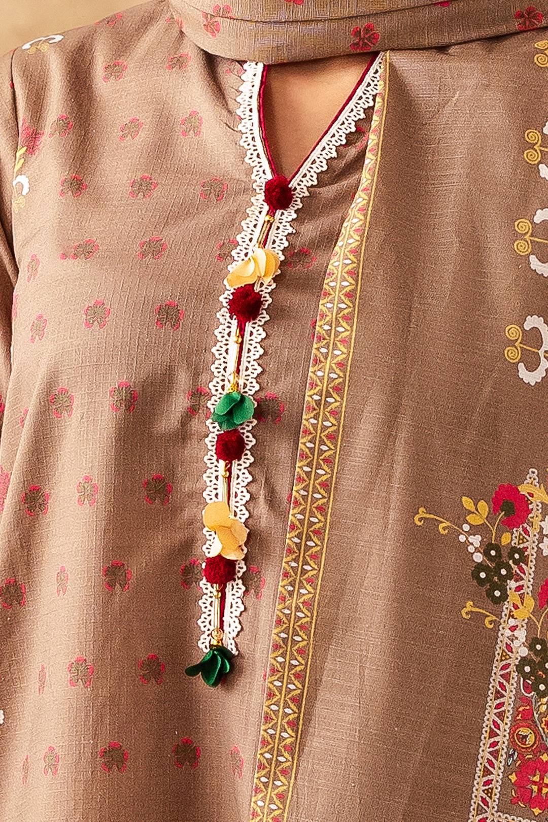 Zellbury | Unstitched 3 Piece Khaddar | Shirt Shalwar Dupatta - 0190 by Maria Faisal - Registered Vendor of : Zellbury Women - type : Essential Unstitched - 100% original wedding dresses