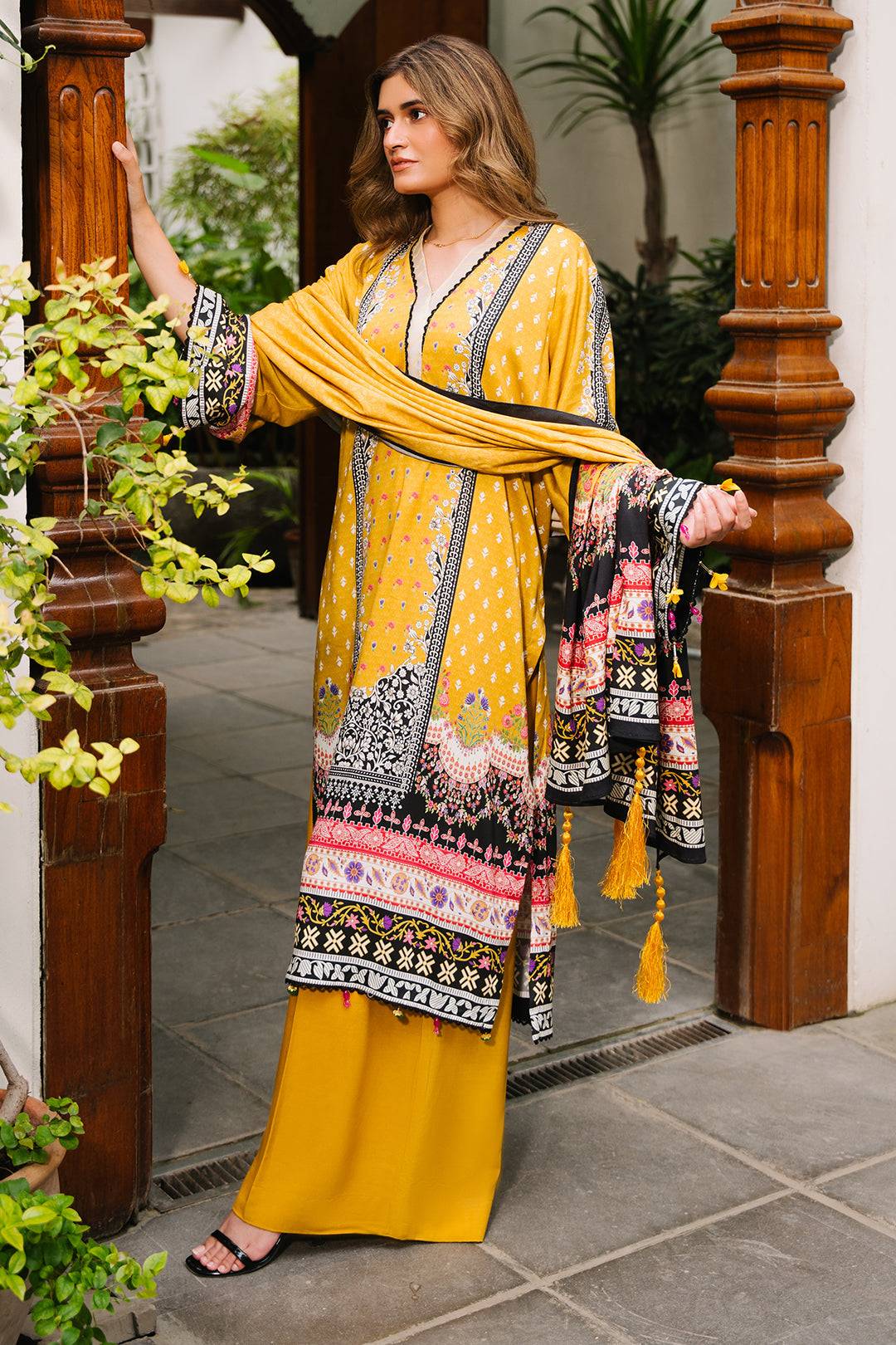 Zellbury | Unstitched 3 Piece Viscose | Shirt Shalwar Dupatta - 0205 by Maria Faisal - Registered Vendor of : Zellbury Women - type : Essential Unstitched - 100% original wedding dresses