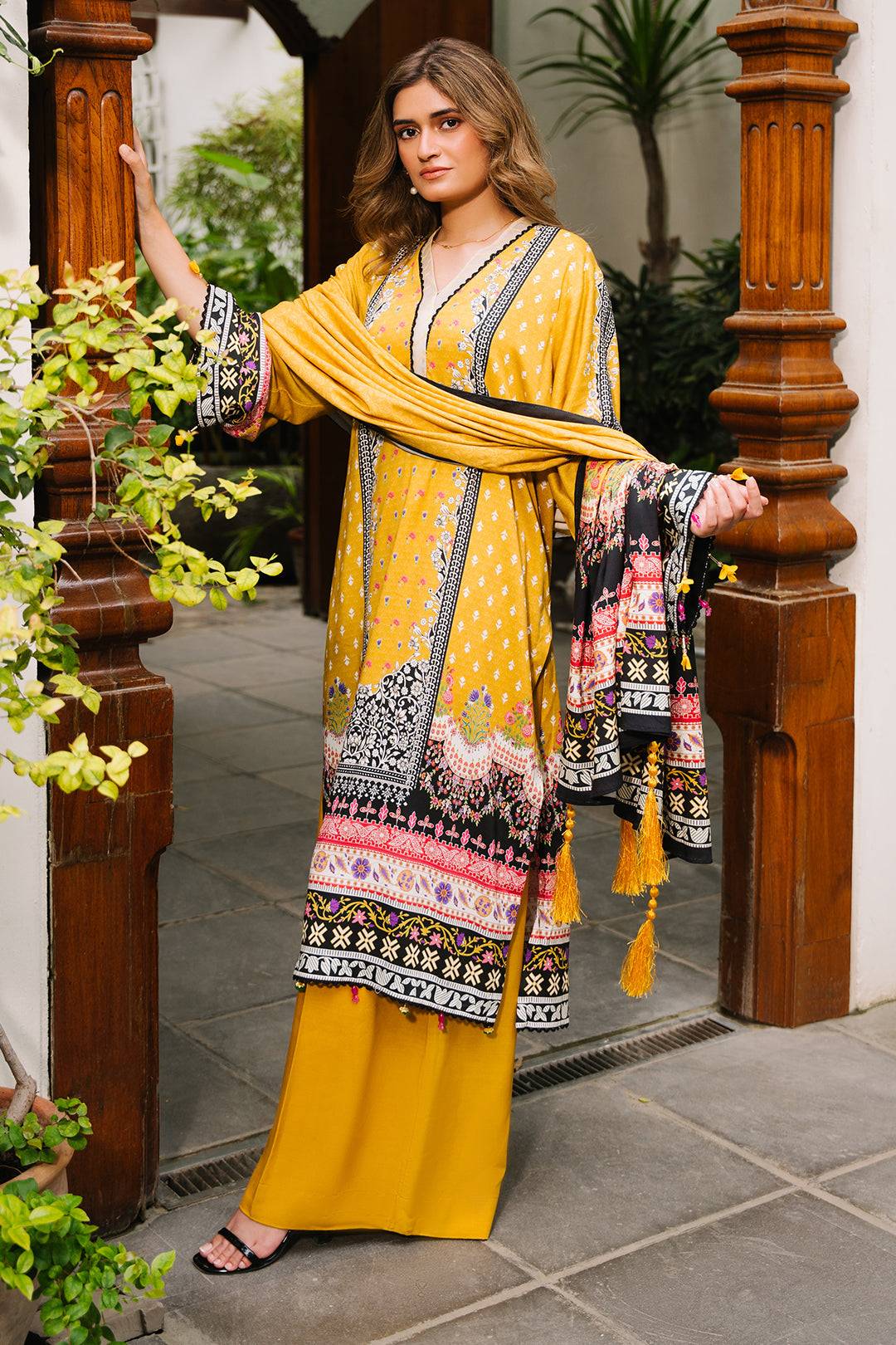 Zellbury | Unstitched 3 Piece Viscose | Shirt Shalwar Dupatta - 0205 by Maria Faisal - Registered Vendor of : Zellbury Women - type : Essential Unstitched - 100% original wedding dresses