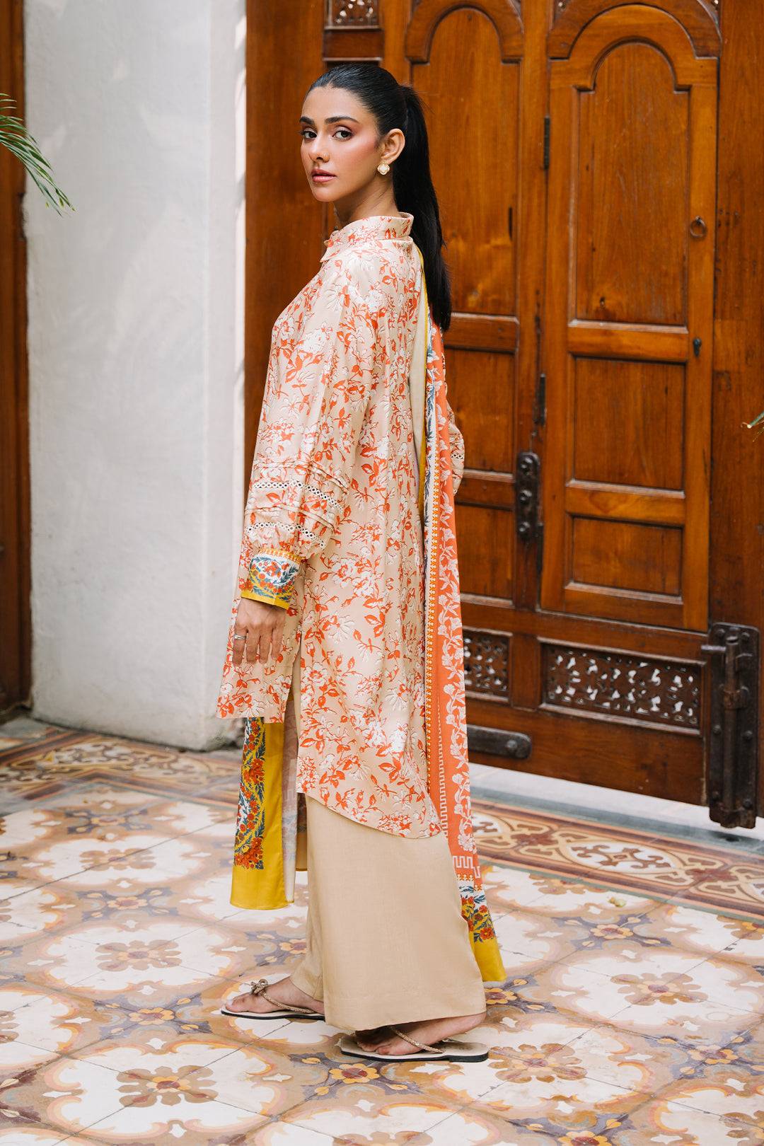 Zellbury | Unstitched 3 Piece Viscose | Shirt Shalwar Dupatta - 0207 by Maria Faisal - Registered Vendor of : Zellbury Women - type : Essential Unstitched - 100% original wedding dresses