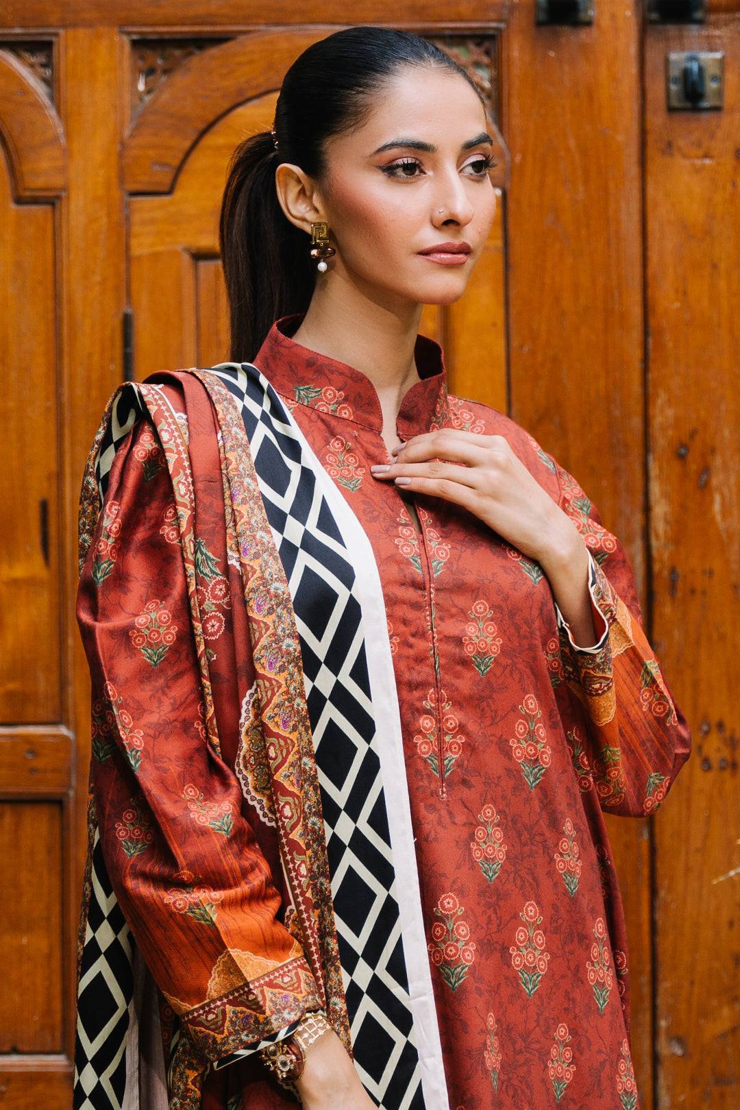 Zellbury | Unstitched 3 Piece Viscose | Shirt Shalwar Dupatta - 0208 by Maria Faisal - Registered Vendor of : Zellbury Women - type : Essential Unstitched - 100% original wedding dresses