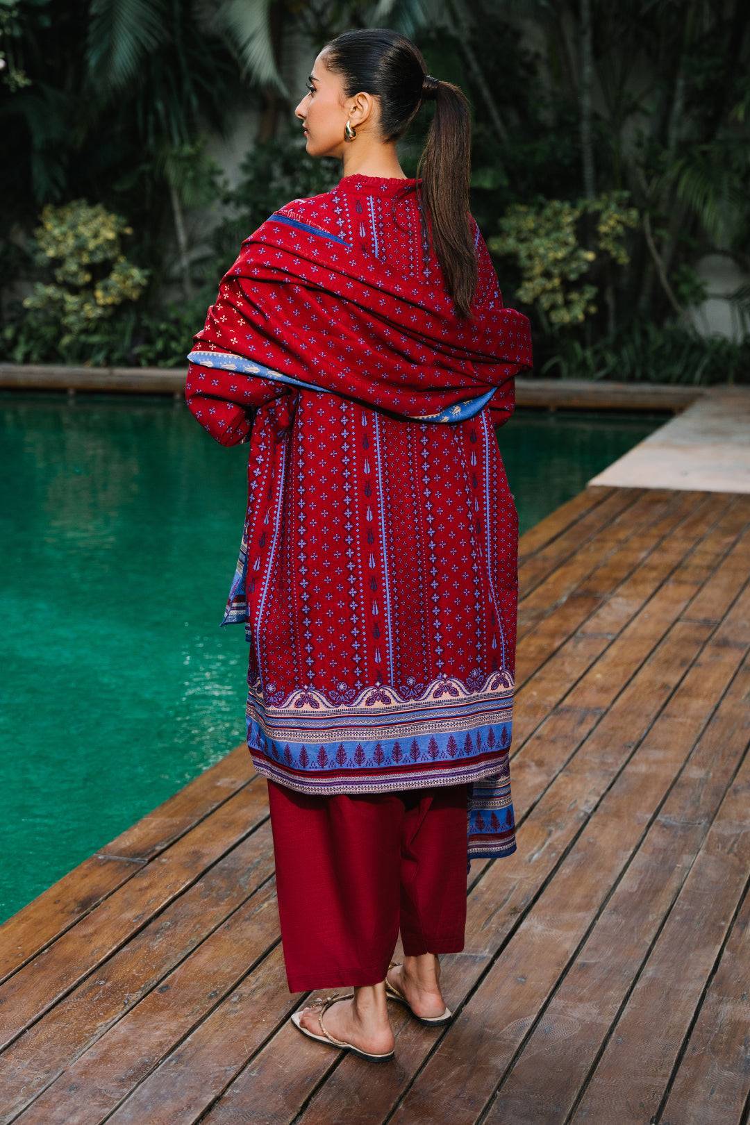 Zellbury | Unstitched 3 Piece Khaddar | Shirt Shalwar Dupatta - 0273 by Maria Faisal - Registered Vendor of : Zellbury Women - type : Essential Unstitched - 100% original wedding dresses
