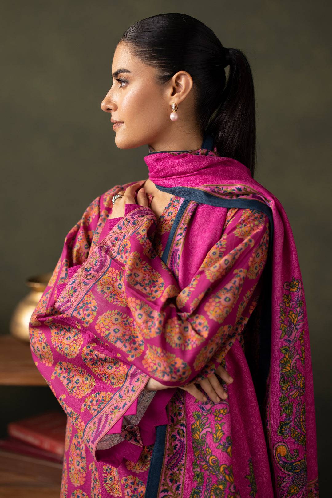 Zellbury | Unstitched 3 Piece Khaddar | Shirt Shalwar Dupatta - 0287 by Maria Faisal - Registered Vendor of : Zellbury Women - type : Essential Unstitched - 100% original wedding dresses