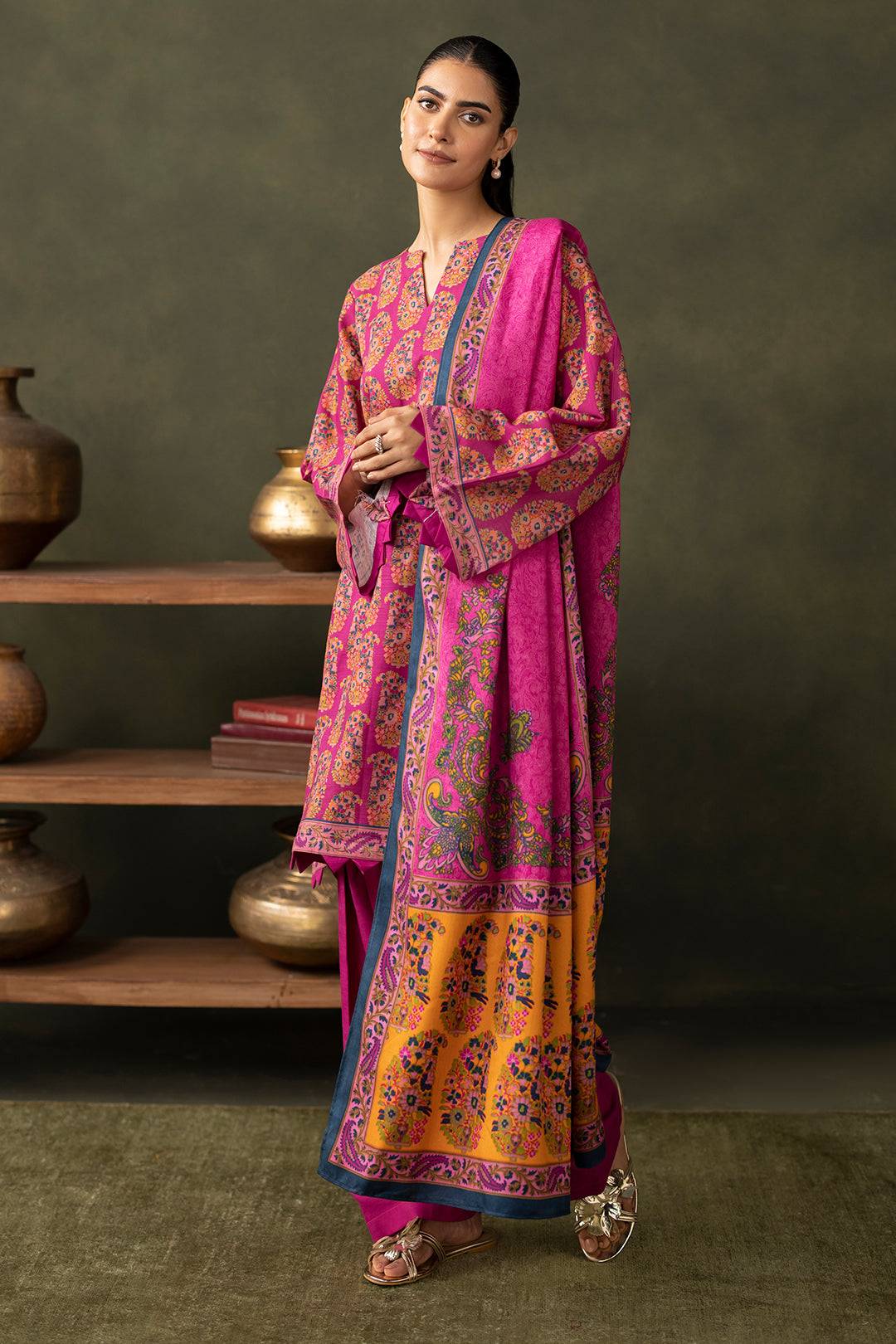 Zellbury | Unstitched 3 Piece Khaddar | Shirt Shalwar Dupatta - 0287 by Maria Faisal - Registered Vendor of : Zellbury Women - type : Essential Unstitched - 100% original wedding dresses