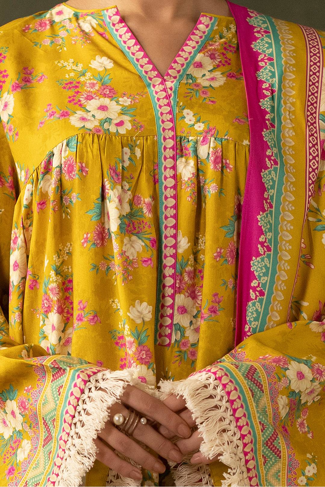 Zellbury | Unstitched 3 Piece Viscose | Shirt Shalwar Dupatta - 0289 by Maria Faisal - Registered Vendor of : Zellbury Women - type : Essential Unstitched - 100% original wedding dresses
