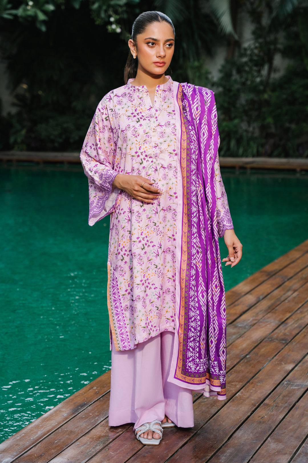 Zellbury | Unstitched 3 Piece Viscose | Shirt Shalwar Dupatta - 0295 by Maria Faisal - Registered Vendor of : Zellbury Women - type : Essential Unstitched - 100% original wedding dresses