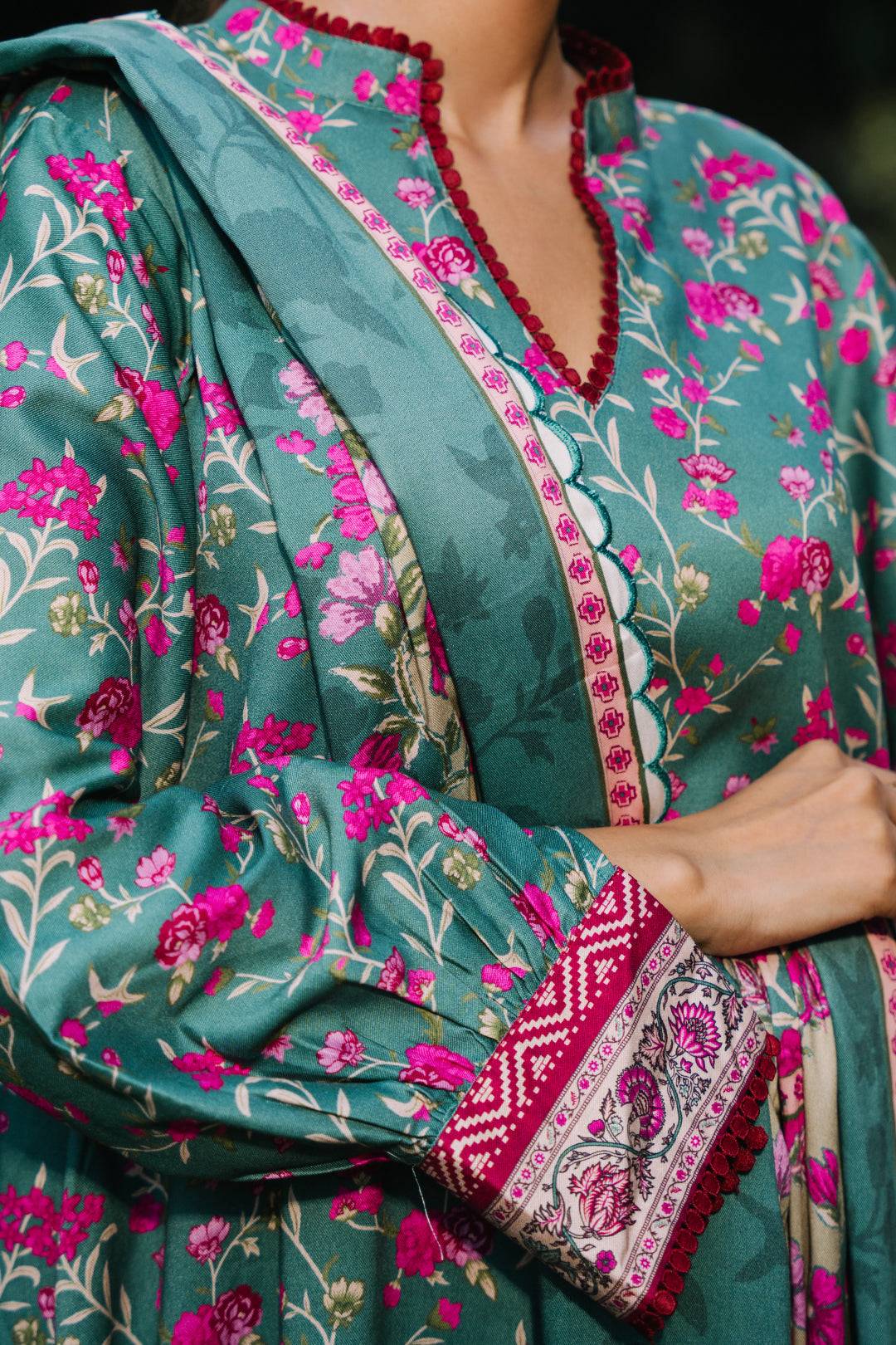 Zellbury | Unstitched 3 Piece Viscose | Shirt Shalwar Dupatta - 0296 by Maria Faisal - Registered Vendor of : Zellbury Women - type : Essential Unstitched - 100% original wedding dresses