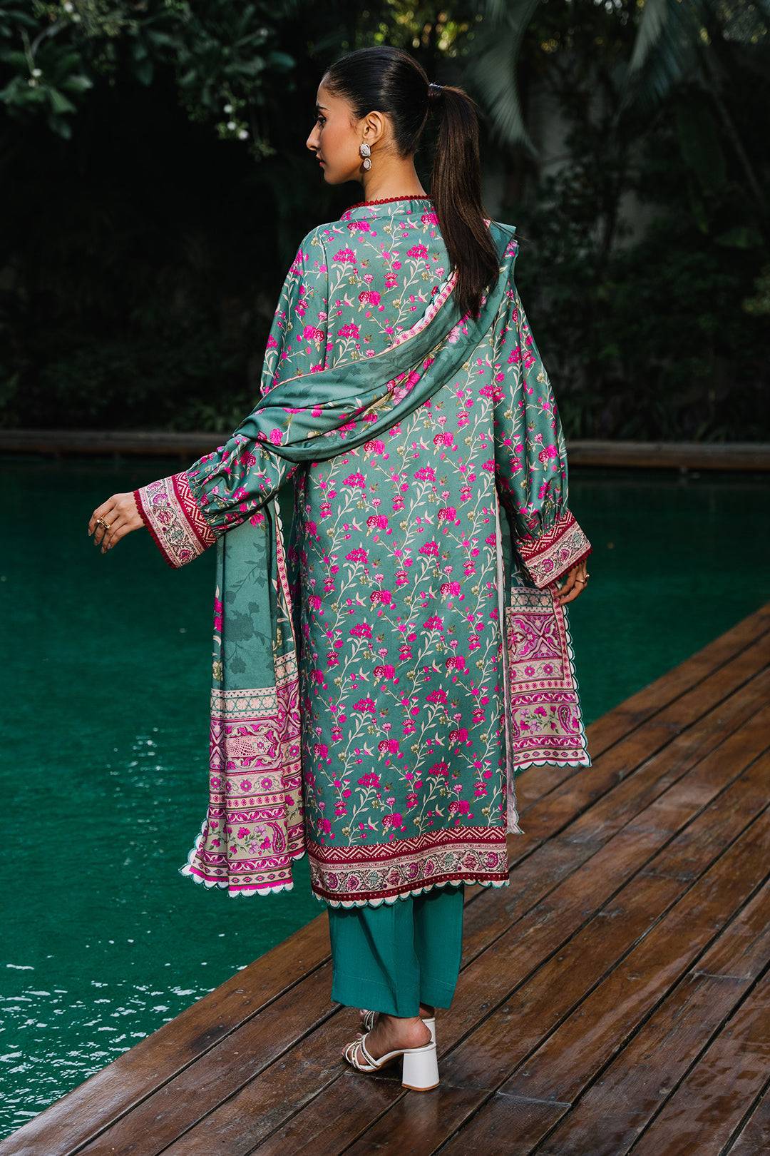 Zellbury | Unstitched 3 Piece Viscose | Shirt Shalwar Dupatta - 0296 by Maria Faisal - Registered Vendor of : Zellbury Women - type : Essential Unstitched - 100% original wedding dresses