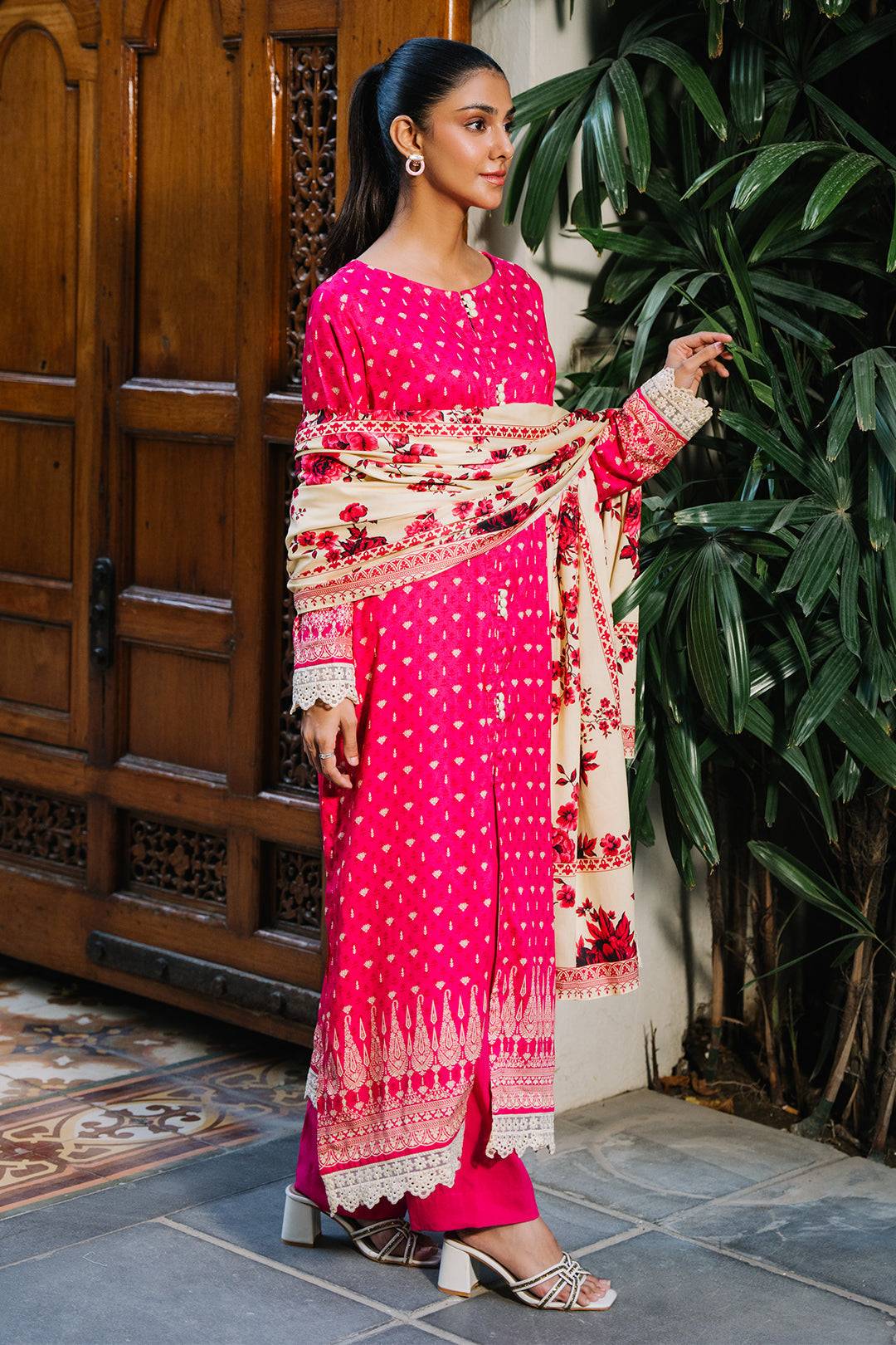 Zellbury | Unstitched 3 Piece Viscose | Shirt Shalwar Dupatta - 0300 by Maria Faisal - Registered Vendor of : Zellbury Women - type : Essential Unstitched - 100% original wedding dresses