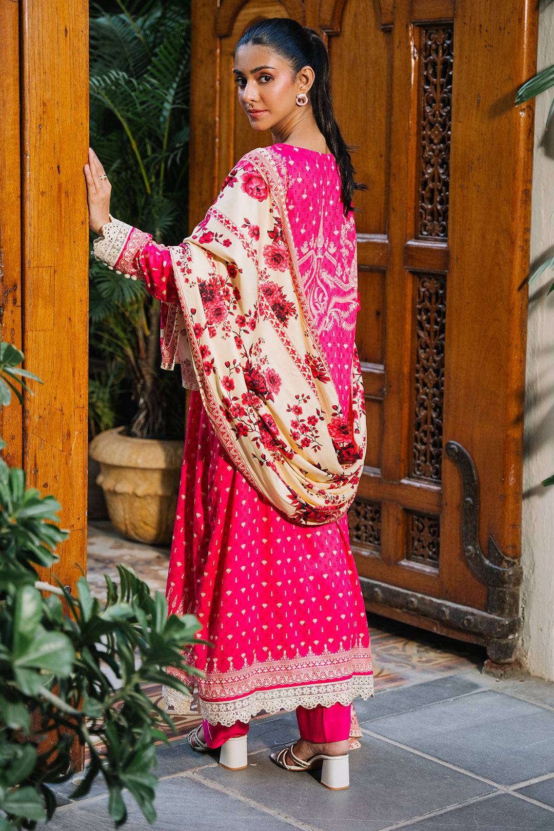 Zellbury | Unstitched 3 Piece Viscose | Shirt Shalwar Dupatta - 0300 by Maria Faisal - Registered Vendor of : Zellbury Women - type : Essential Unstitched - 100% original wedding dresses
