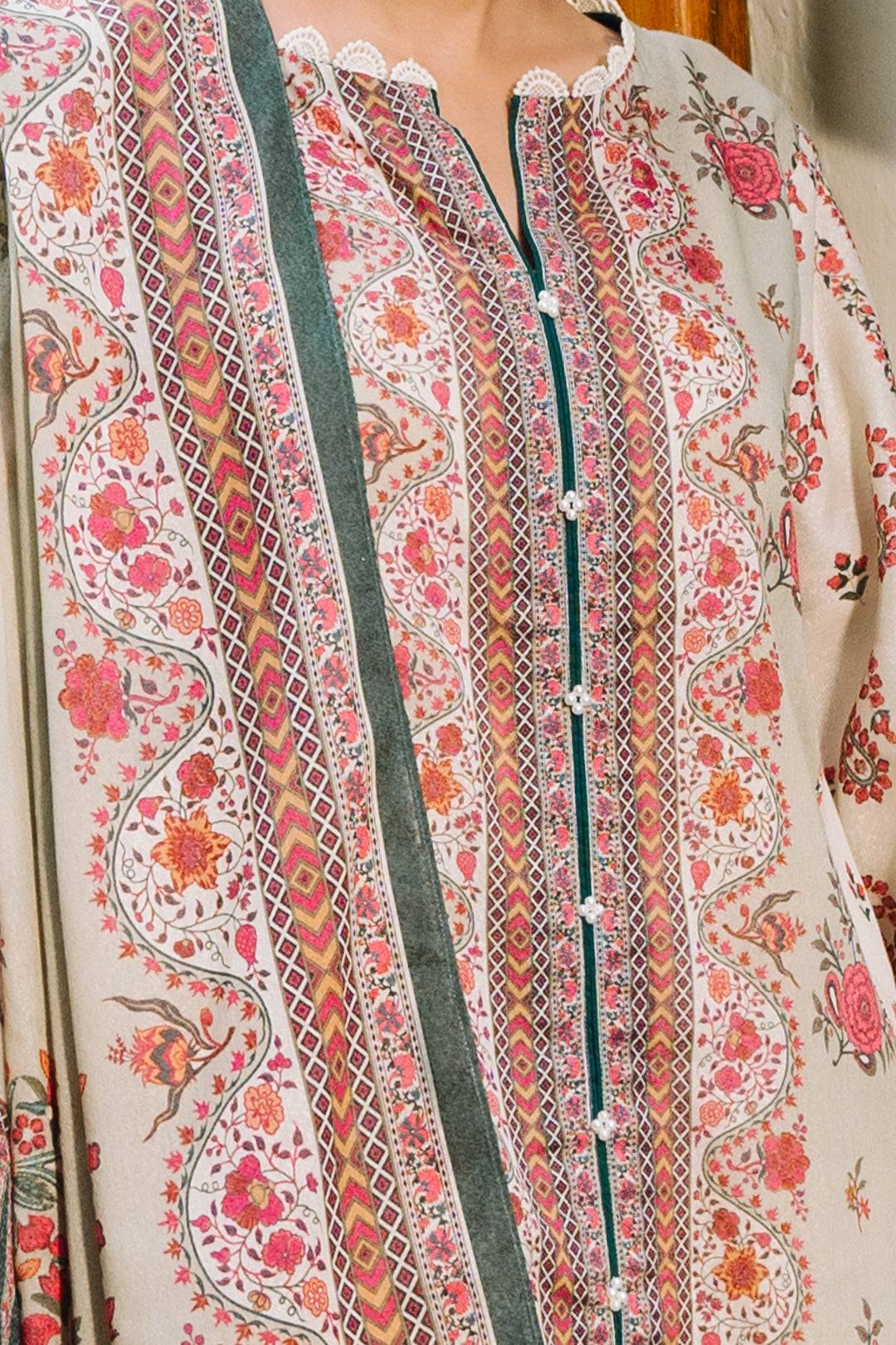 Zellbury | Unstitched 3 Piece Karandi | Shirt Shalwar Dupatta - 0302 by Maria Faisal - Registered Vendor of : Zellbury Women - type : Essential Unstitched - 100% original wedding dresses