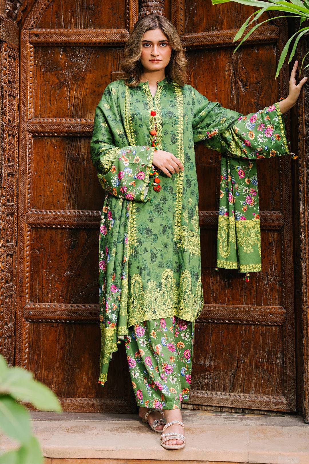 Zellbury | Unstitched 3 Piece Viscose | Shirt Shalwar Dupatta - 0305 by Maria Faisal - Registered Vendor of : Zellbury Women - type : Essential Unstitched - 100% original wedding dresses