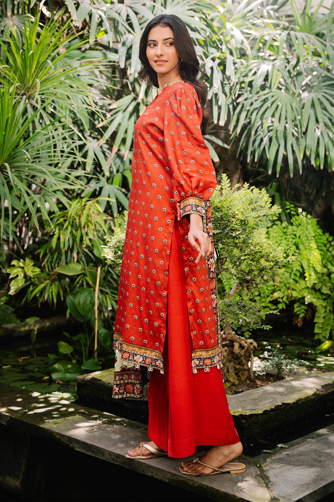 Zellbury | Unstitched 3 Piece Cotail | Shirt Shalwar Dupatta - 0307 by Maria Faisal - Registered Vendor of : Zellbury Women - type : Essential Unstitched - 100% original wedding dresses
