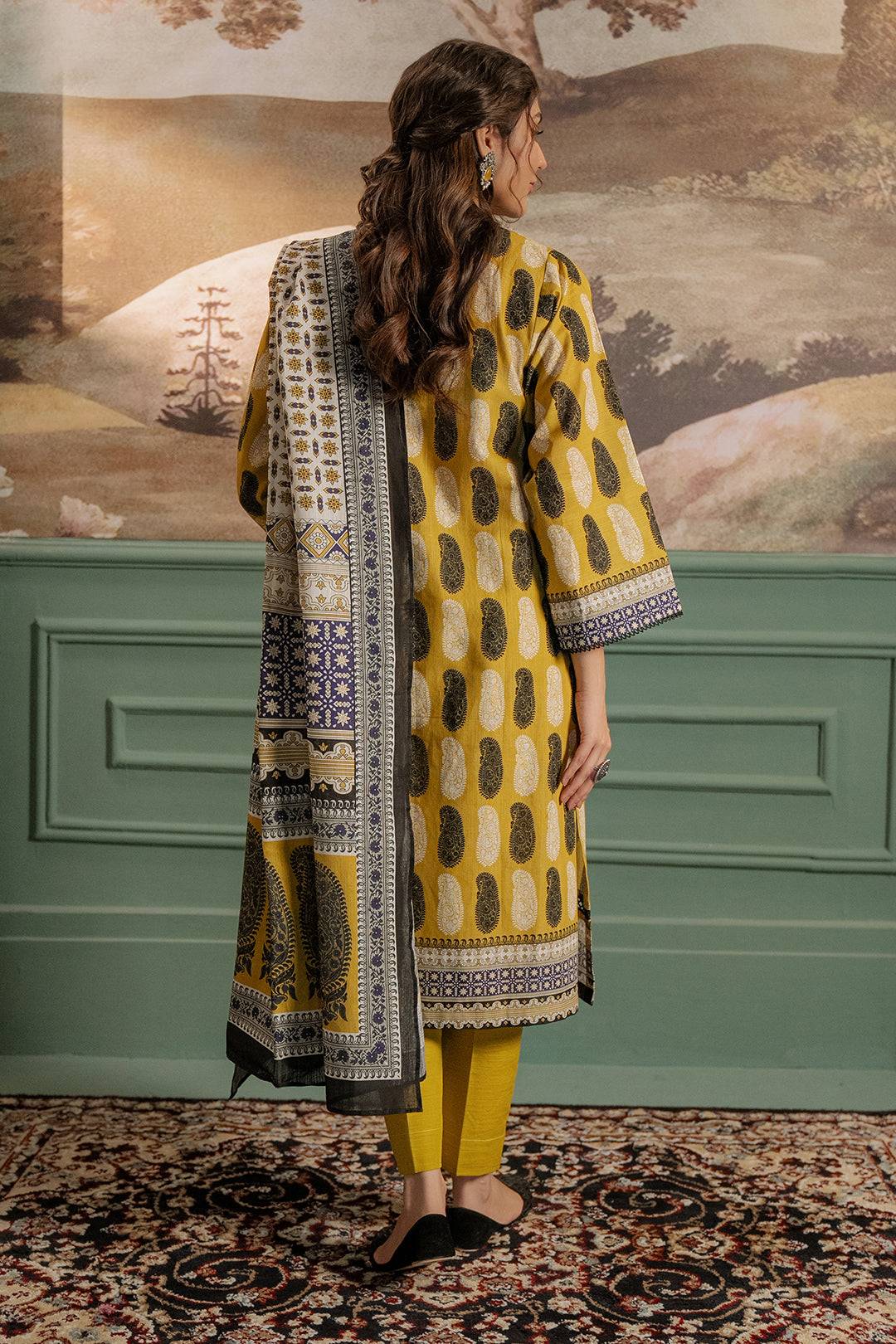 Zellbury | Unstitched 3 Piece Khaddar | Shirt Shalwar Dupatta - 0371 by Maria Faisal - Registered Vendor of : Zellbury Women - type : Essential Unstitched - 100% original wedding dresses