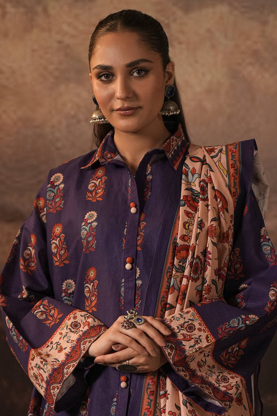 Zellbury | Unstitched 3 Piece Khaddar | Shirt Shalwar Dupatta - 0372 by Maria Faisal - Registered Vendor of : Zellbury Women - type : Essential Unstitched - 100% original wedding dresses