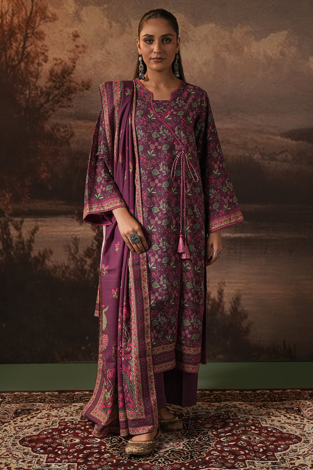 Zellbury | Unstitched 3 Piece Karandi | Shirt Shalwar Dupatta - 0377 by Maria Faisal - Registered Vendor of : Zellbury Women - type : Essential Unstitched - 100% original wedding dresses