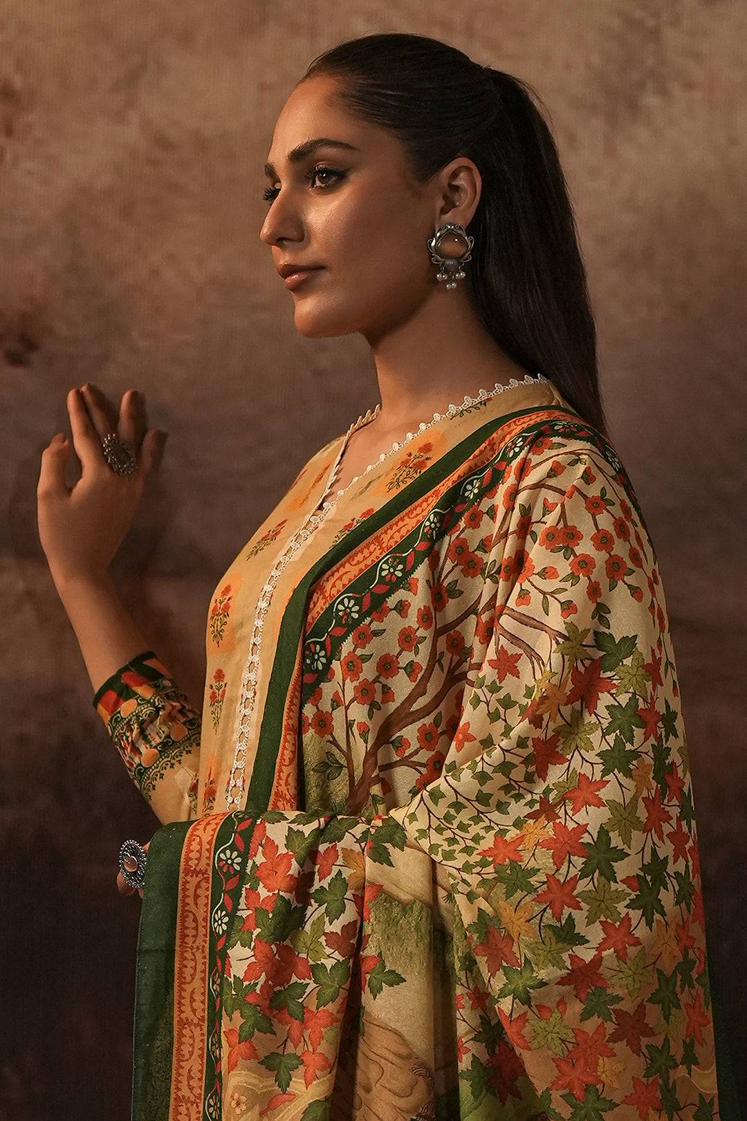 Zellbury | Unstitched 3 Piece Karandi | Shirt Shalwar Dupatta - 0379 by Maria Faisal - Registered Vendor of : Zellbury Women - type : Essential Unstitched - 100% original wedding dresses