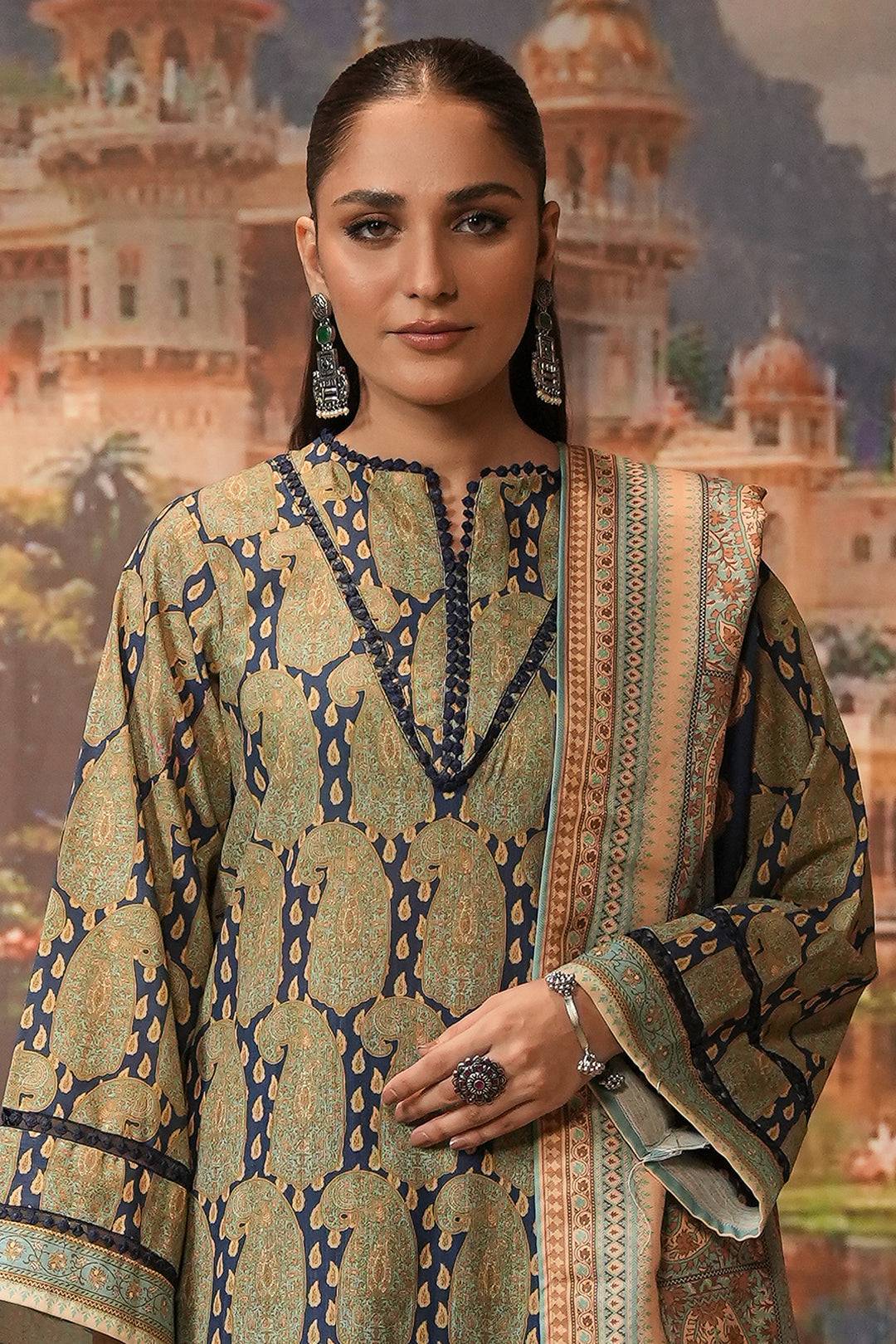 Zellbury | Unstitched 3 Piece Khaddar | Shirt Shalwar Shawl - 0381 by Maria Faisal - Registered Vendor of : Zellbury Women - type : Essential Unstitched - 100% original wedding dresses
