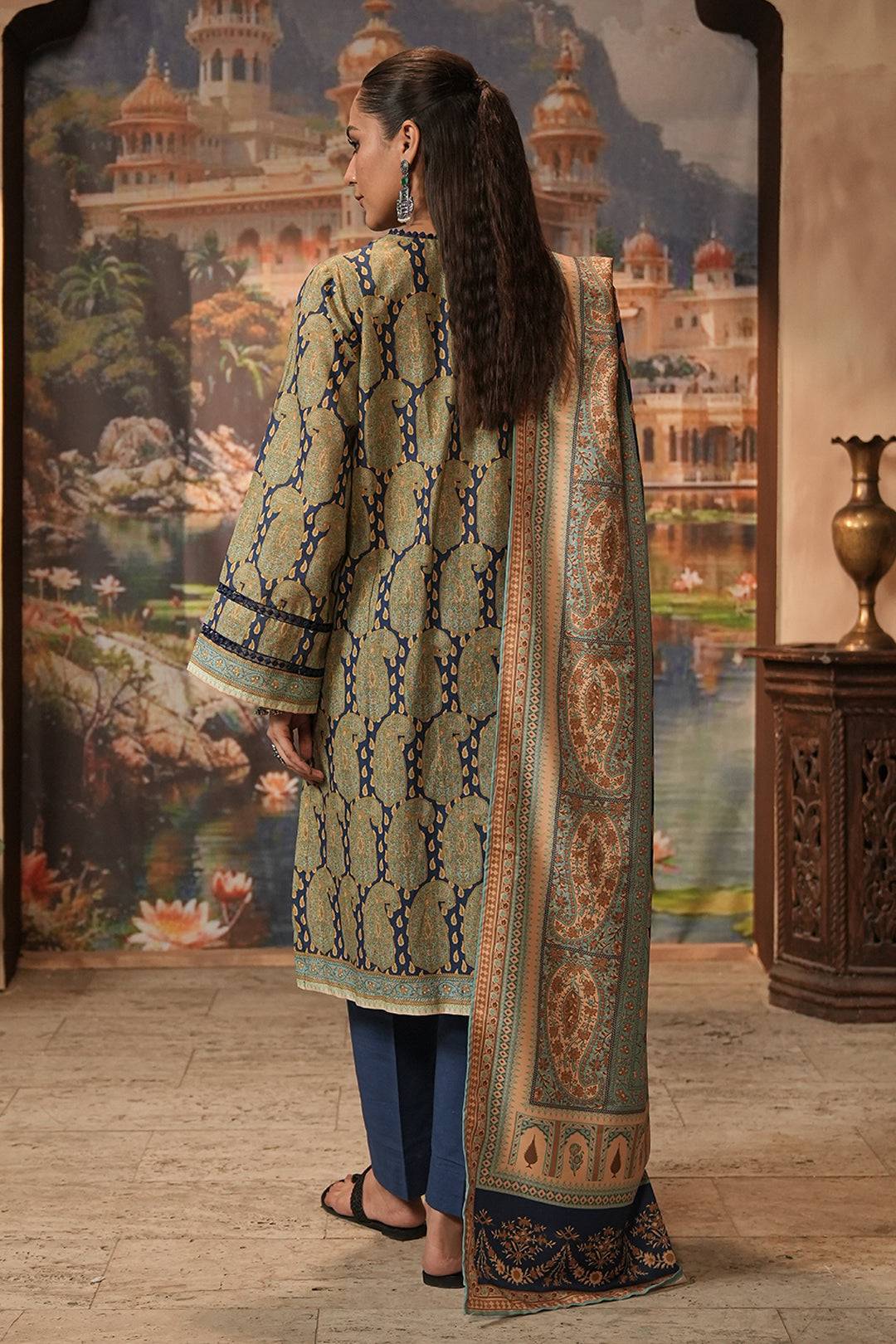 Zellbury | Unstitched 3 Piece Khaddar | Shirt Shalwar Shawl - 0381 by Maria Faisal - Registered Vendor of : Zellbury Women - type : Essential Unstitched - 100% original wedding dresses