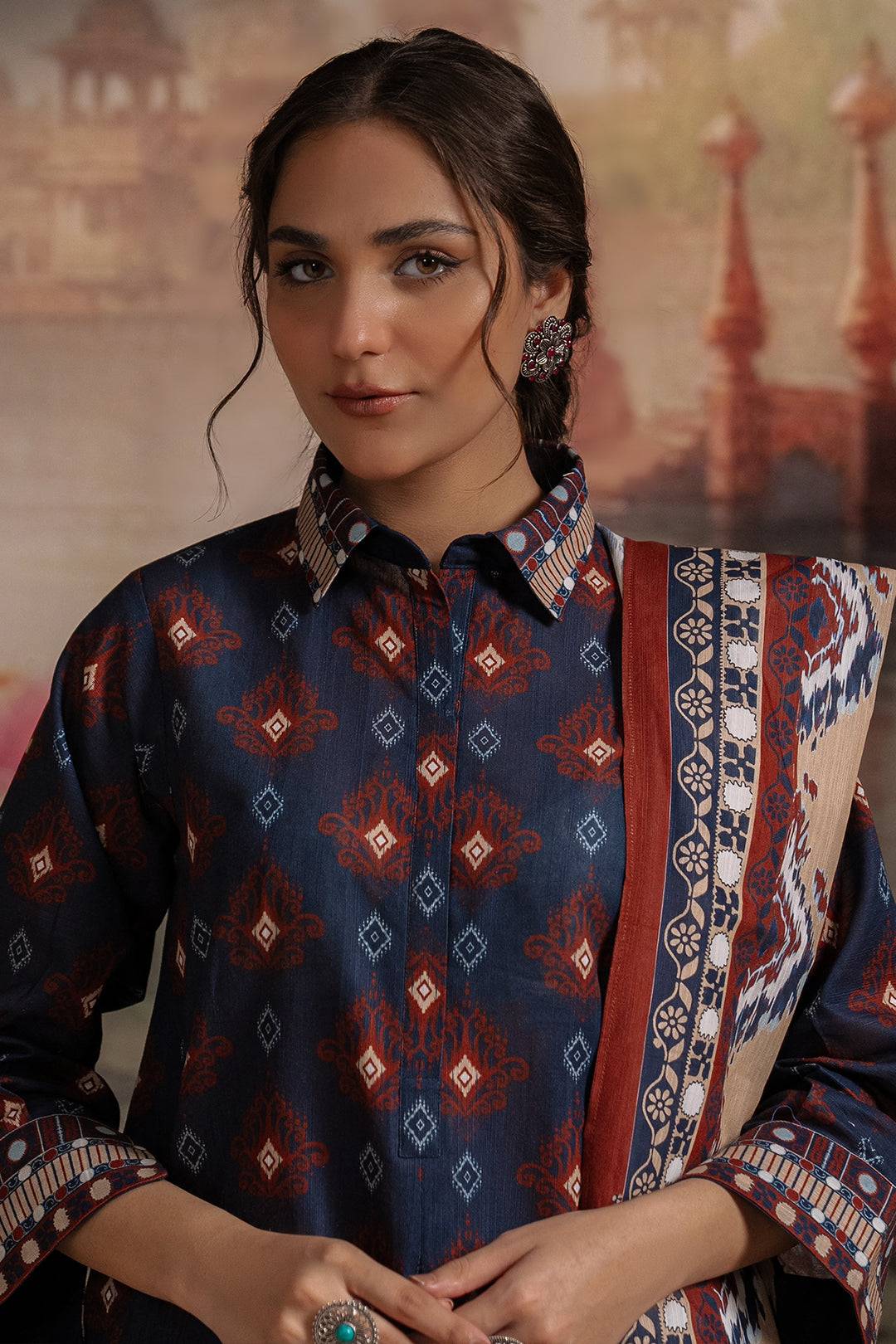 Zellbury | Unstitched 3 Piece Khaddar | Shirt Shalwar Dupatta - 0387 by Maria Faisal - Registered Vendor of : Zellbury Women - type : Essential Unstitched - 100% original wedding dresses