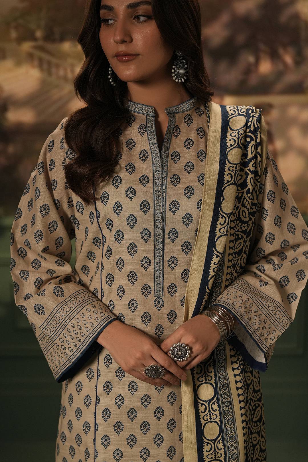Zellbury | Unstitched 3 Piece Khaddar | Shirt Shalwar Shawl - 0392 by Maria Faisal - Registered Vendor of : Zellbury Women - type : Essential Unstitched - 100% original wedding dresses