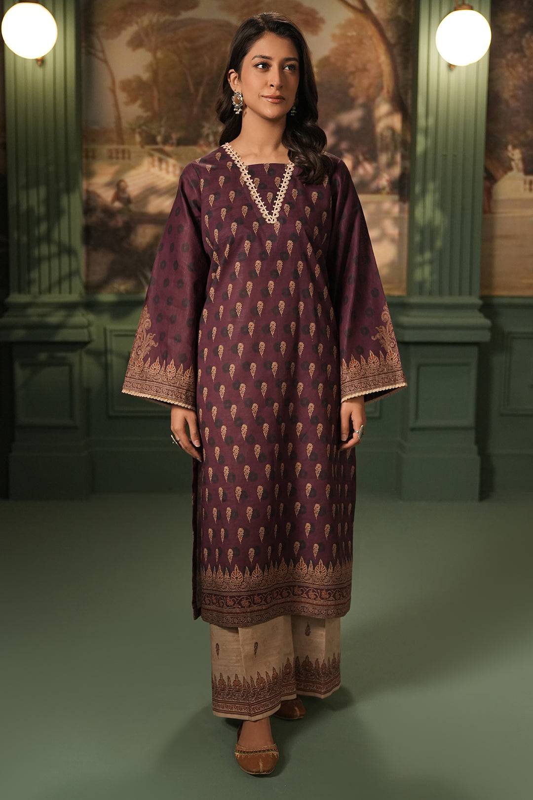 Zellbury | Unstitched 3 Piece Khaddar | Shirt Shalwar Dupatta - 0396 by Maria Faisal - Registered Vendor of : Zellbury Women - type : Essential Unstitched - 100% original wedding dresses