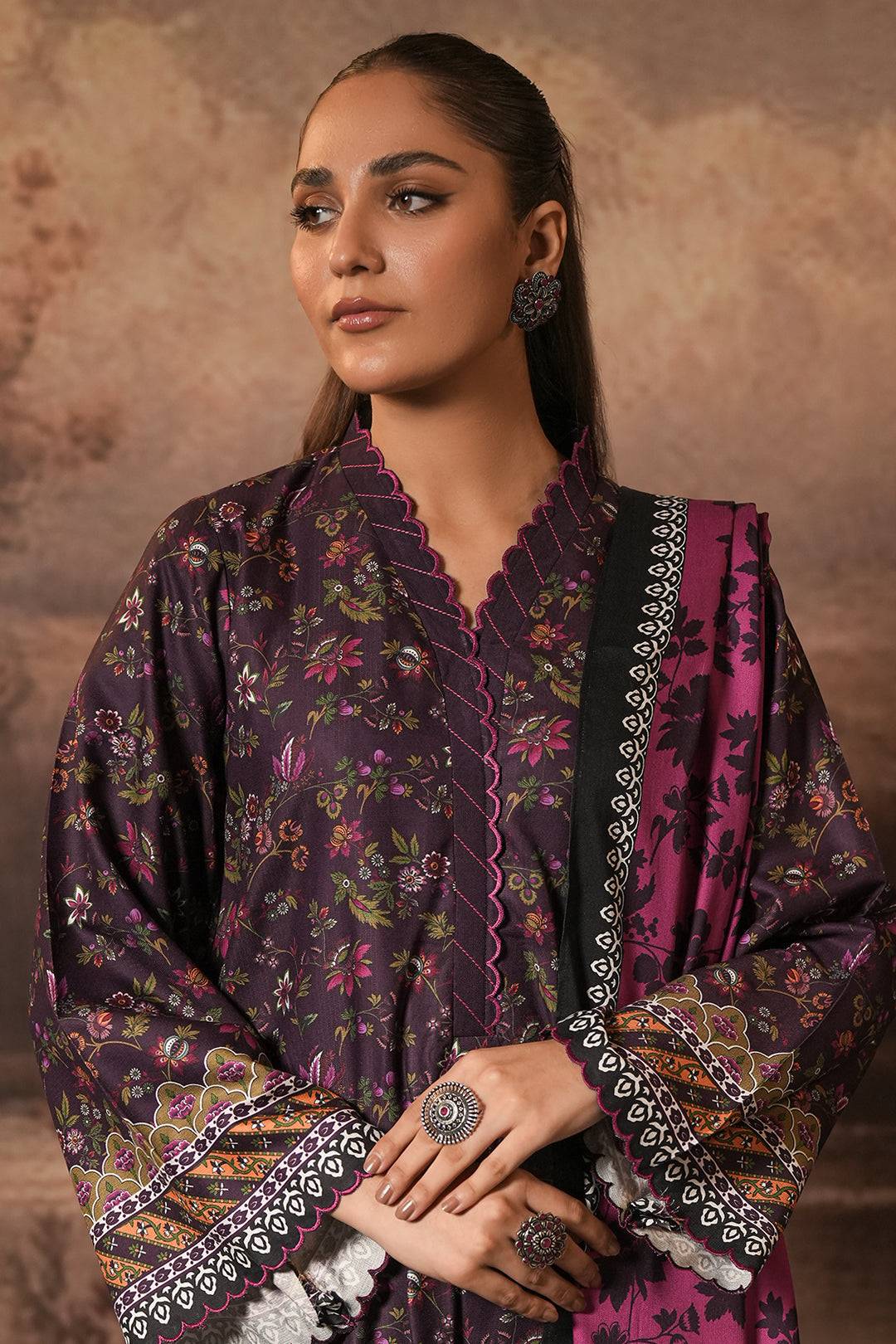 Zellbury | Unstitched 3 Piece Cotail | Shirt Shalwar Dupatta - 0399 by Maria Faisal - Registered Vendor of : Zellbury Women - type : Essential Unstitched - 100% original wedding dresses