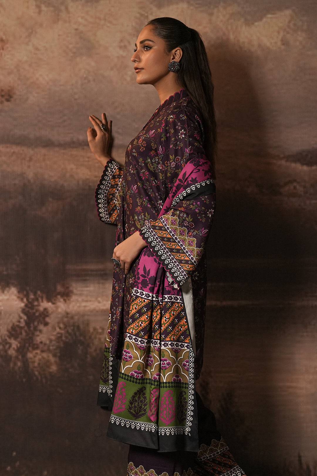 Zellbury | Unstitched 3 Piece Cotail | Shirt Shalwar Dupatta - 0399 by Maria Faisal - Registered Vendor of : Zellbury Women - type : Essential Unstitched - 100% original wedding dresses