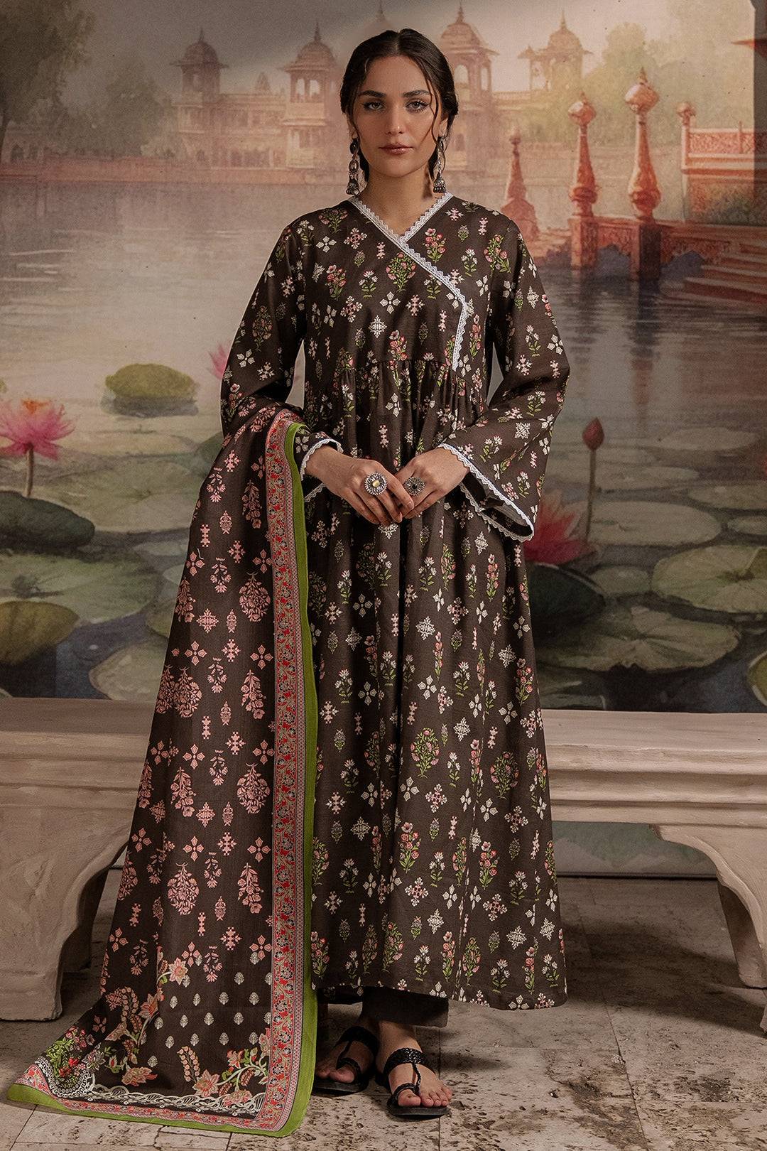 Zellbury | Unstitched 3 Piece Khaddar | Shirt Shalwar Dupatta - 0441 by Maria Faisal - Registered Vendor of : Zellbury Women - type : Essential Unstitched - 100% original wedding dresses