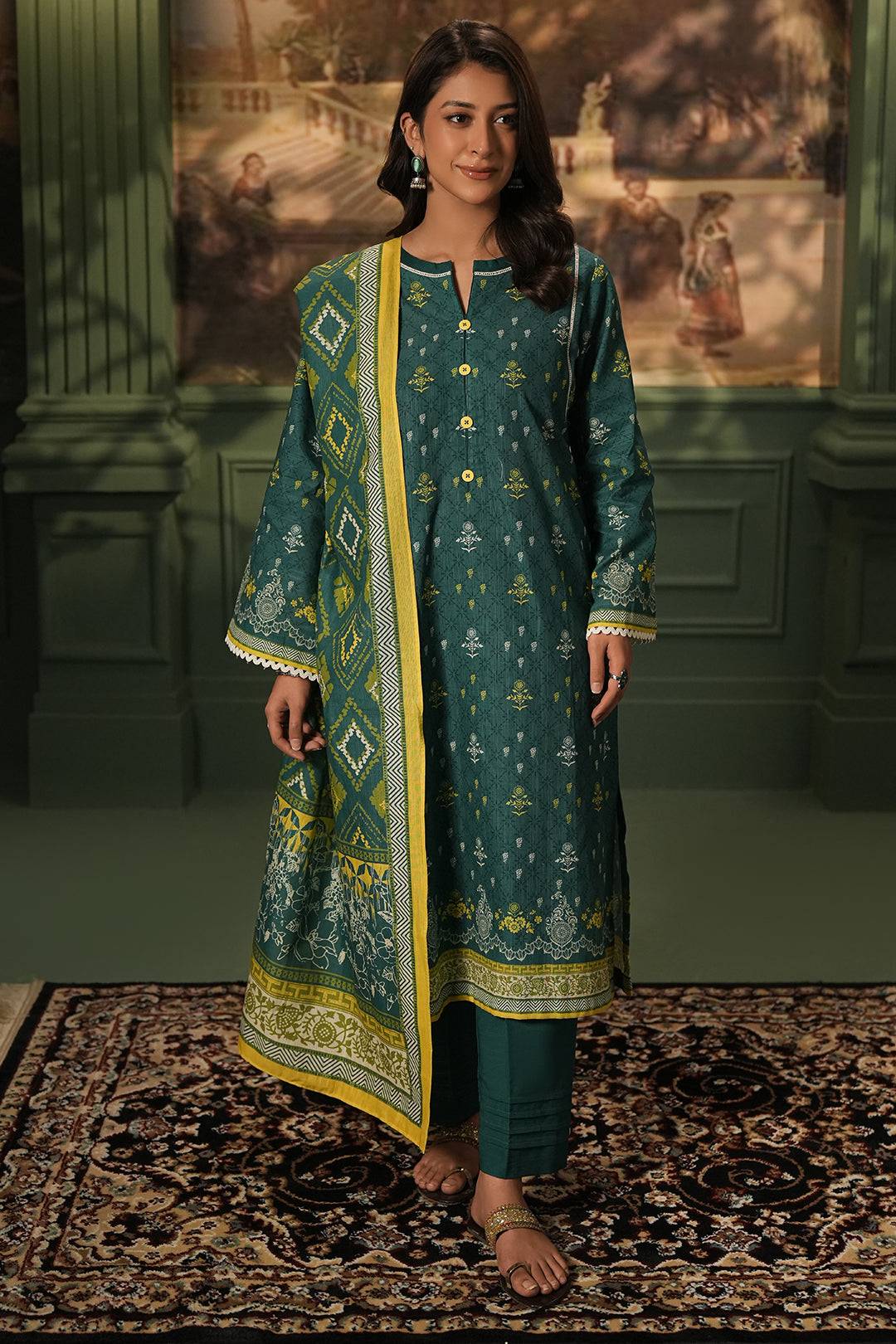 Zellbury | Unstitched 3 Piece Khaddar | Shirt Shalwar Dupatta - 0448 by Maria Faisal - Registered Vendor of : Zellbury Women - type : Essential Unstitched - 100% original wedding dresses