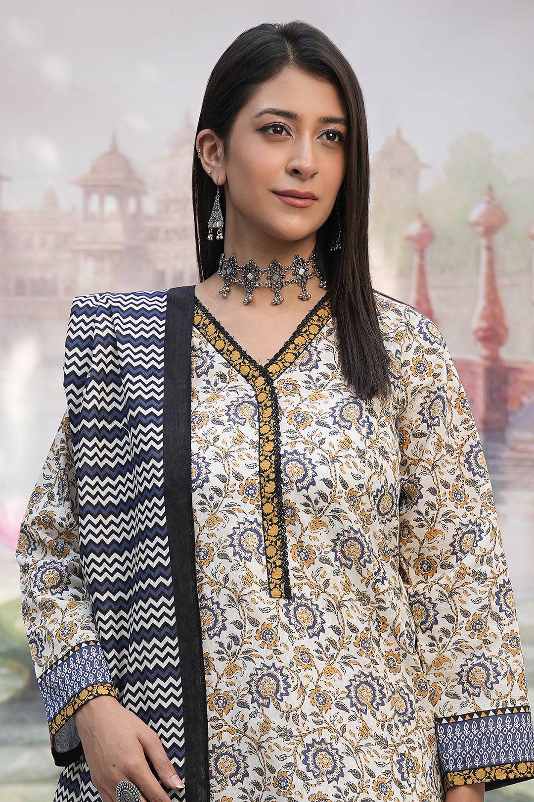 Zellbury | Unstitched 3 Piece Khaddar | Shirt Shalwar Dupatta - 0452 by Maria Faisal - Registered Vendor of : Zellbury Women - type : Essential Unstitched - 100% original wedding dresses