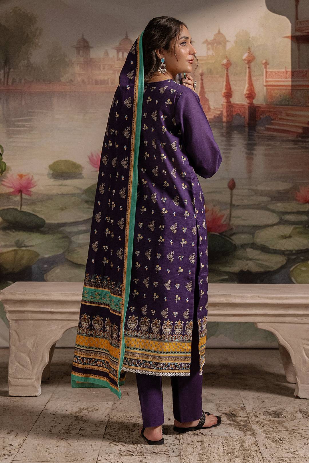 Zellbury | Unstitched 3 Piece Khaddar | Shirt Shalwar Dupatta - 0455 by Maria Faisal - Registered Vendor of : Zellbury Women - type : Essential Unstitched - 100% original wedding dresses