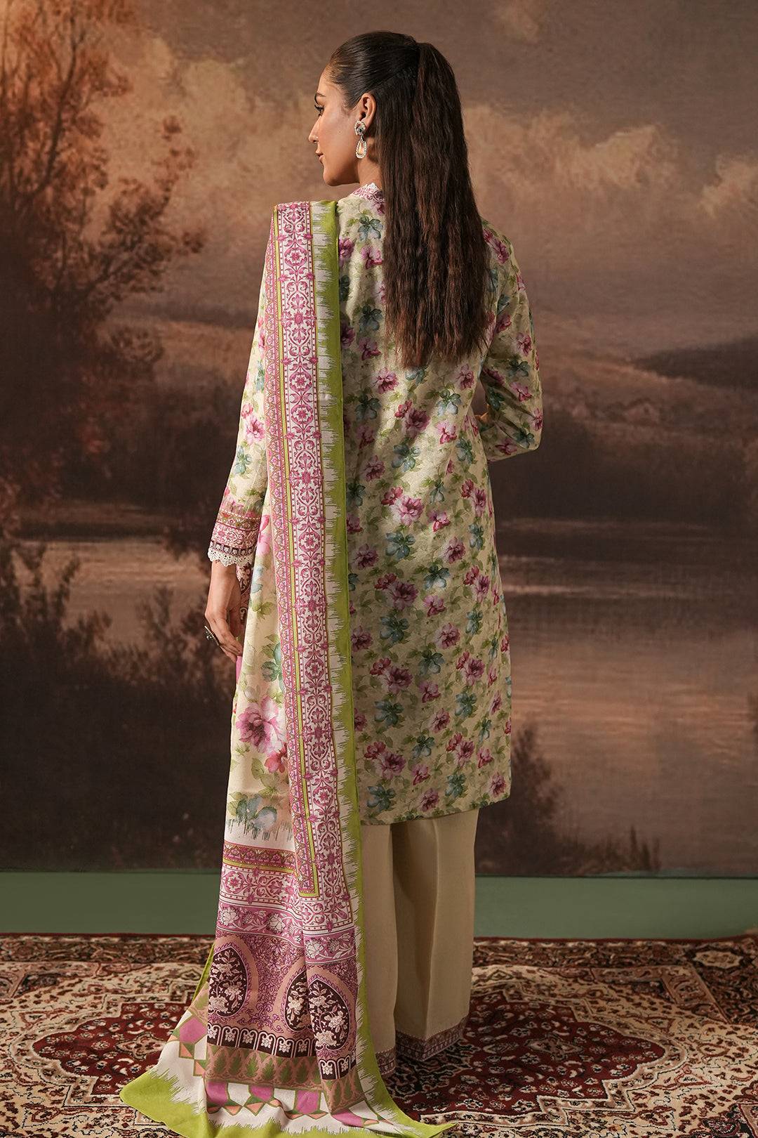 Zellbury | Unstitched 3 Piece Karandi | Shirt Shalwar Dupatta - 0458 by Maria Faisal - Registered Vendor of : Zellbury Women - type : Essential Unstitched - 100% original wedding dresses