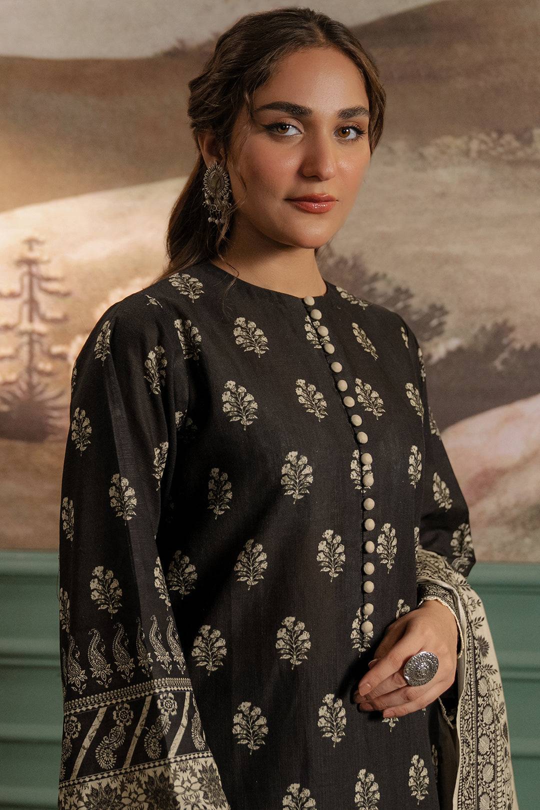 Zellbury | Unstitched 3 Piece Khaddar | Shirt Shalwar Dupatta - 0461 by Maria Faisal - Registered Vendor of : Zellbury Women - type : Essential Unstitched - 100% original wedding dresses