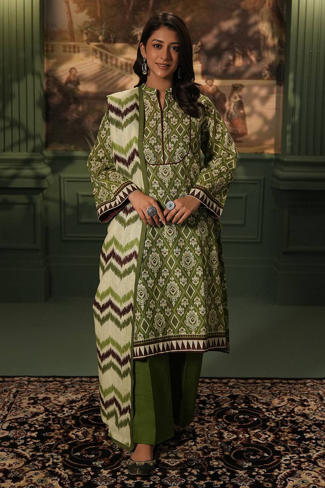 Zellbury | Unstitched 3 Piece Khaddar | Shirt Shalwar Dupatta - 0463 by Maria Faisal - Registered Vendor of : Zellbury Women - type : Essential Unstitched - 100% original wedding dresses