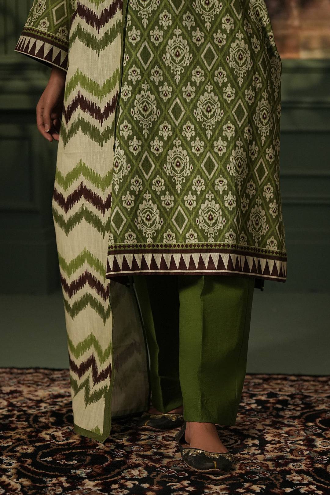 Zellbury | Unstitched 3 Piece Khaddar | Shirt Shalwar Dupatta - 0463 by Maria Faisal - Registered Vendor of : Zellbury Women - type : Essential Unstitched - 100% original wedding dresses