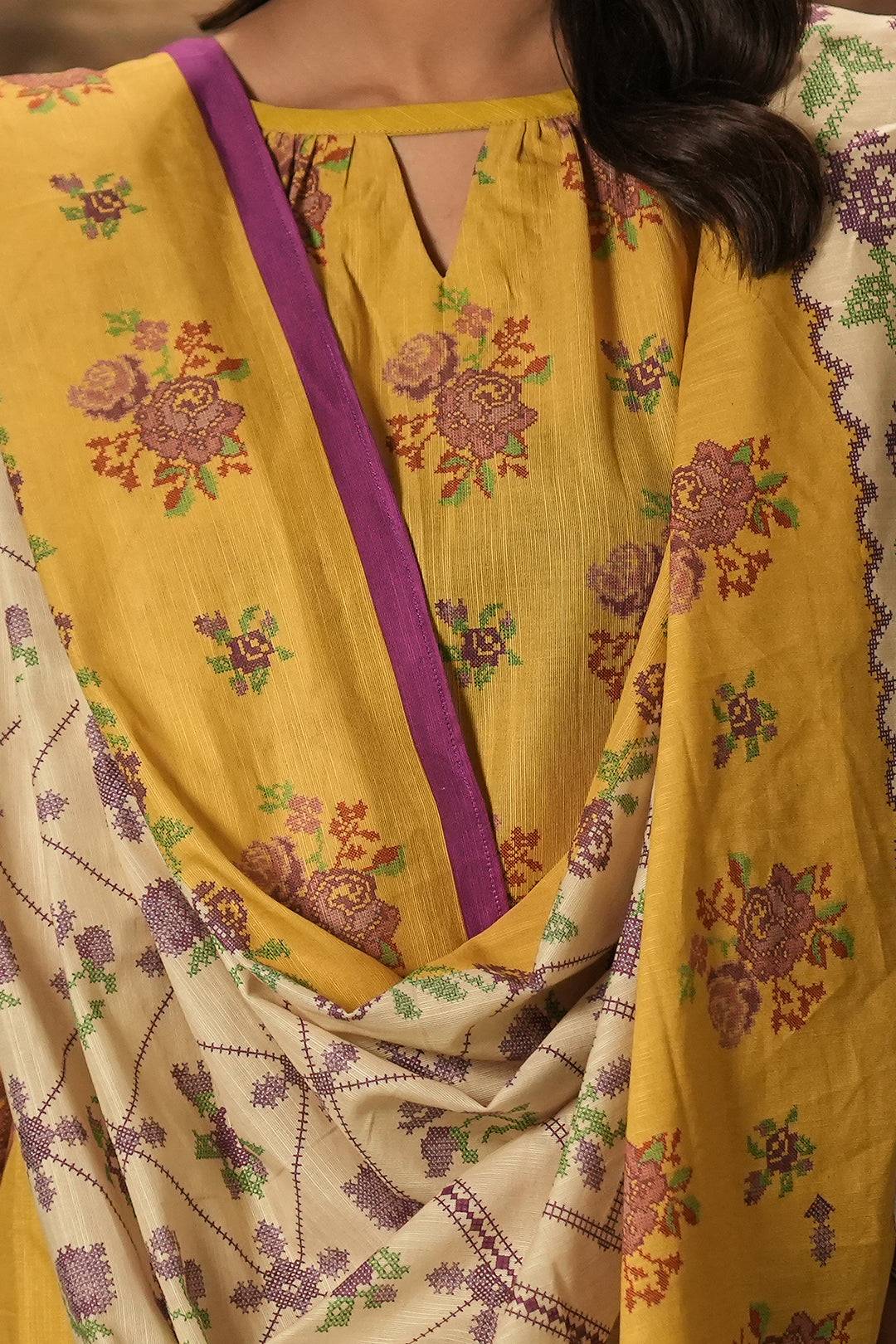 Zellbury | Unstitched 3 Piece Khaddar | Shirt Shalwar Dupatta - 0464 by Maria Faisal - Registered Vendor of : Zellbury Women - type : Essential Unstitched - 100% original wedding dresses