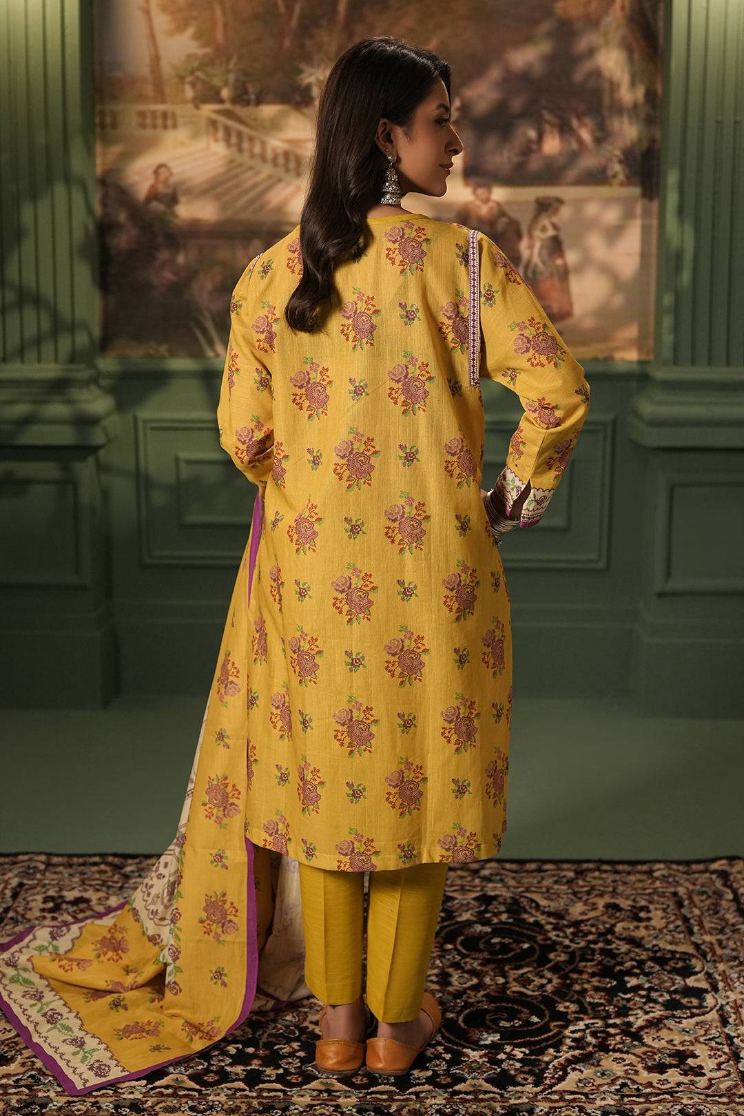 Zellbury | Unstitched 3 Piece Khaddar | Shirt Shalwar Dupatta - 0464 by Maria Faisal - Registered Vendor of : Zellbury Women - type : Essential Unstitched - 100% original wedding dresses