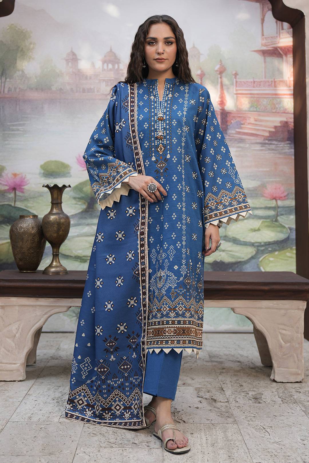 Zellbury | Unstitched 3 Piece Khaddar | Shirt Shalwar Shawl - 0466 by Maria Faisal - Registered Vendor of : Zellbury Women - type : Essential Unstitched - 100% original wedding dresses